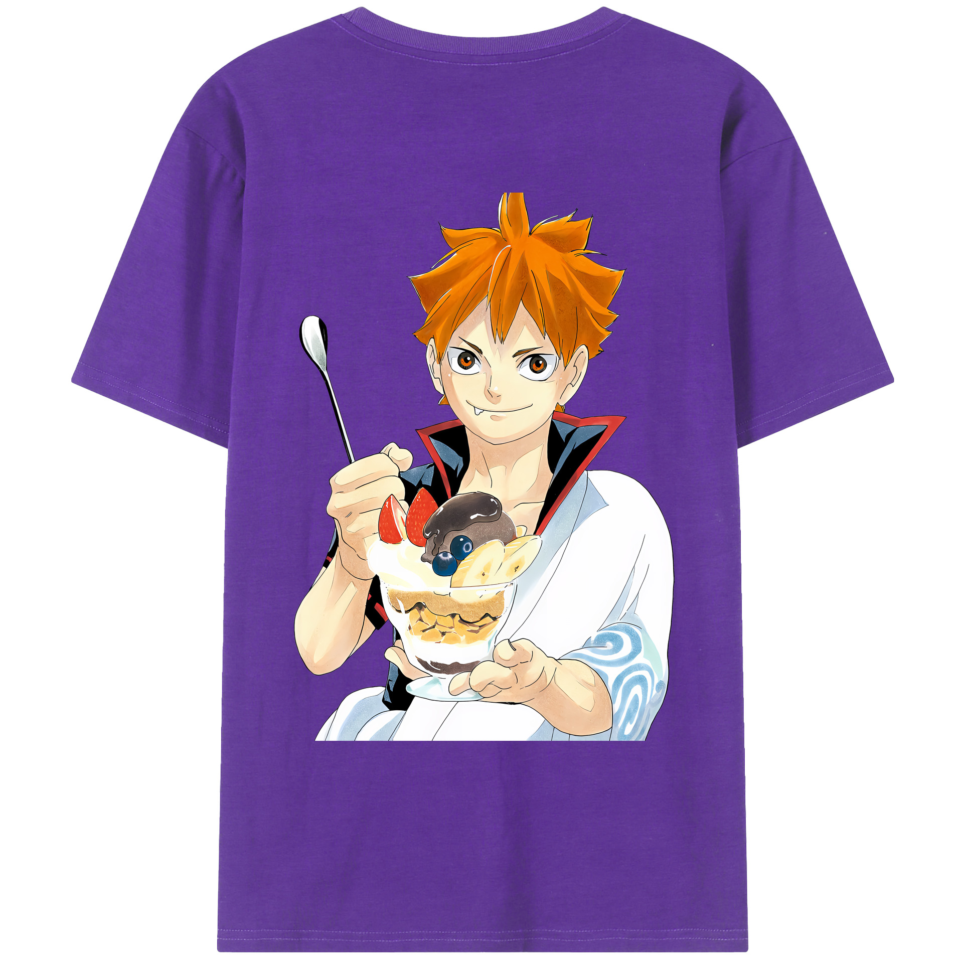 （画像用） ハイキュー!! Haikyu!! 綿100％ メンズ半袖Tシャツ（バックプリント） 通気性