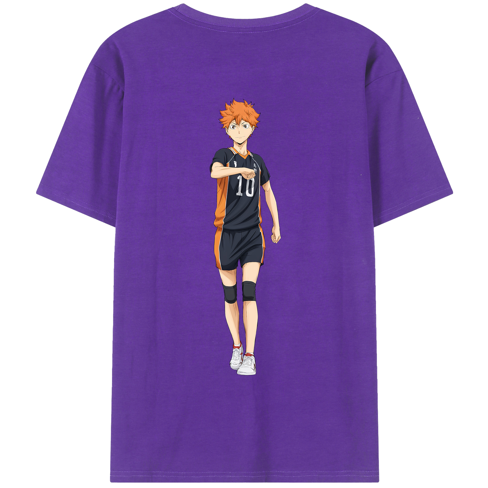 （画像用） ハイキュー!! Haikyu!! 綿100％ メンズ半袖Tシャツ（バックプリント） 通気性