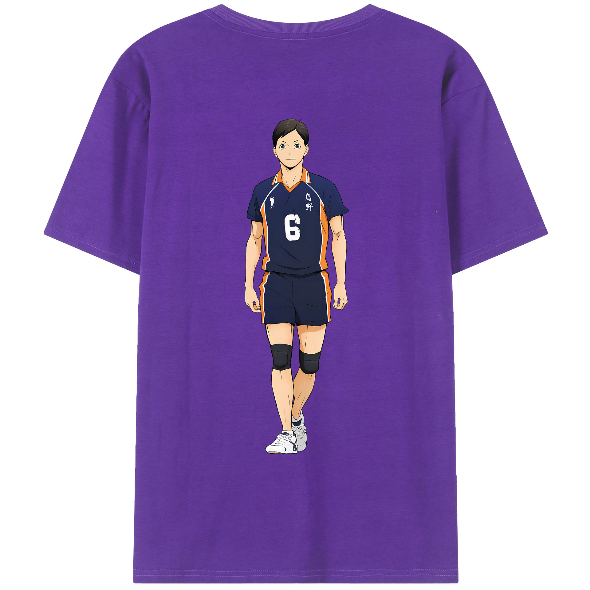 （画像用） ハイキュー!! Haikyu!! 綿100％ メンズ半袖Tシャツ（バックプリント） 通気性