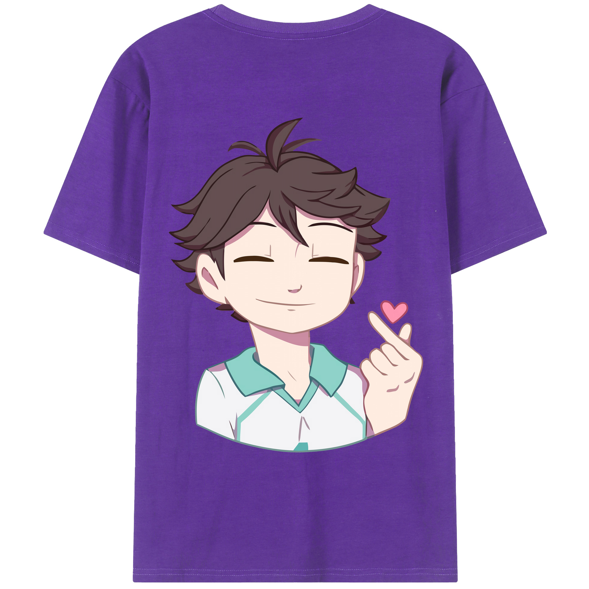 （画像用） ハイキュー!! Haikyu!! 綿100％ メンズ半袖Tシャツ（バックプリント） 通気性