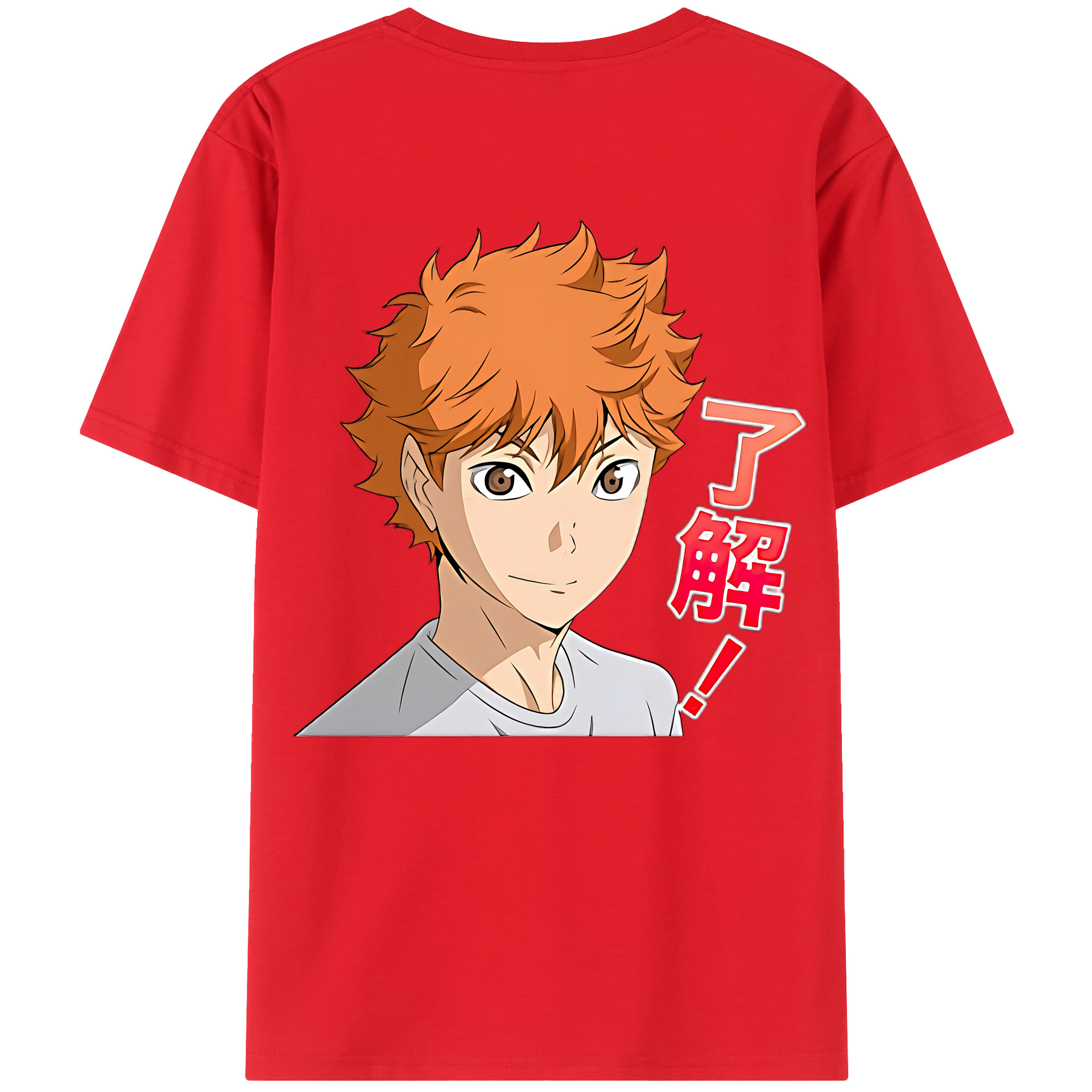 （画像用） ハイキュー!! Haikyu!! 綿100％ メンズ半袖Tシャツ（バックプリント） 通気性