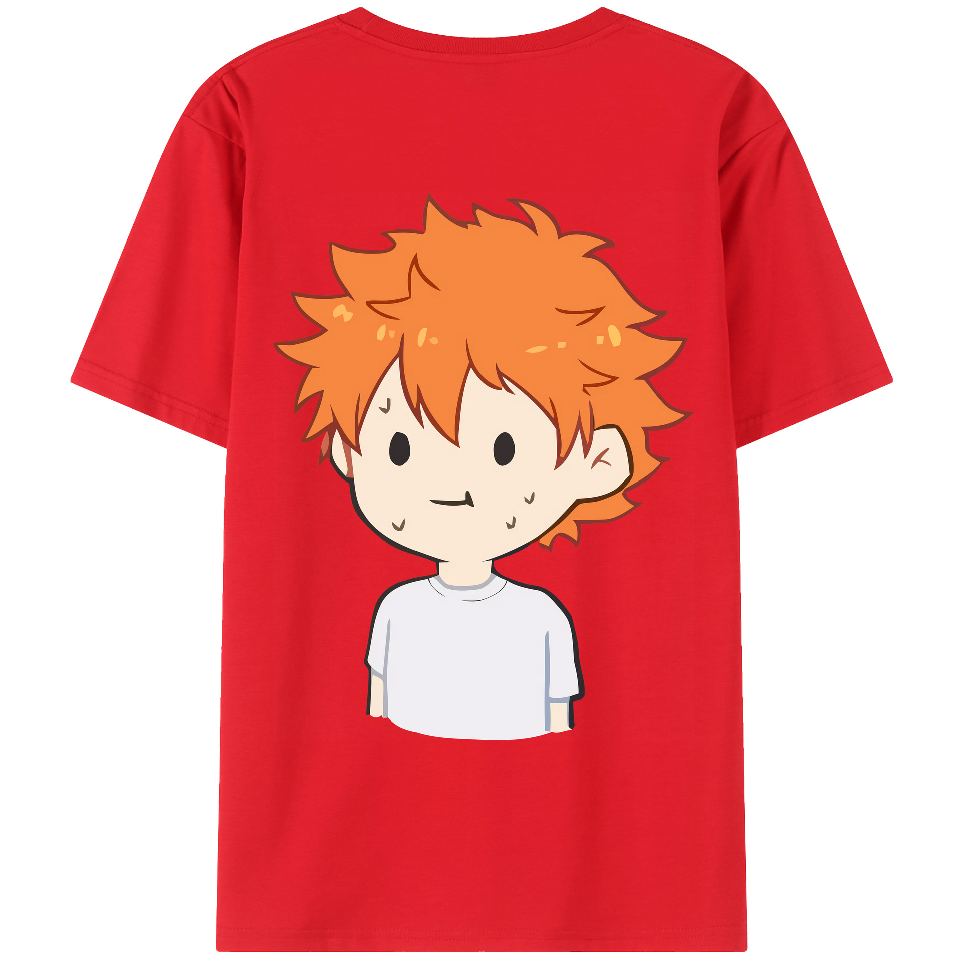 （画像用） ハイキュー!! Haikyu!! 綿100％ メンズ半袖Tシャツ（バックプリント） 通気性