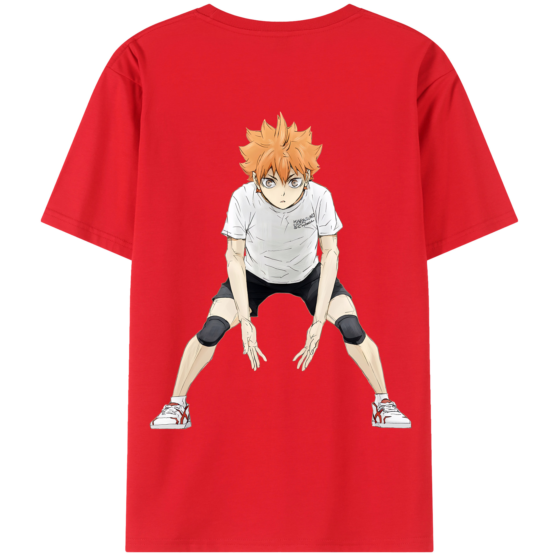 （画像用） ハイキュー!! Haikyu!! 綿100％ メンズ半袖Tシャツ（バックプリント） 通気性