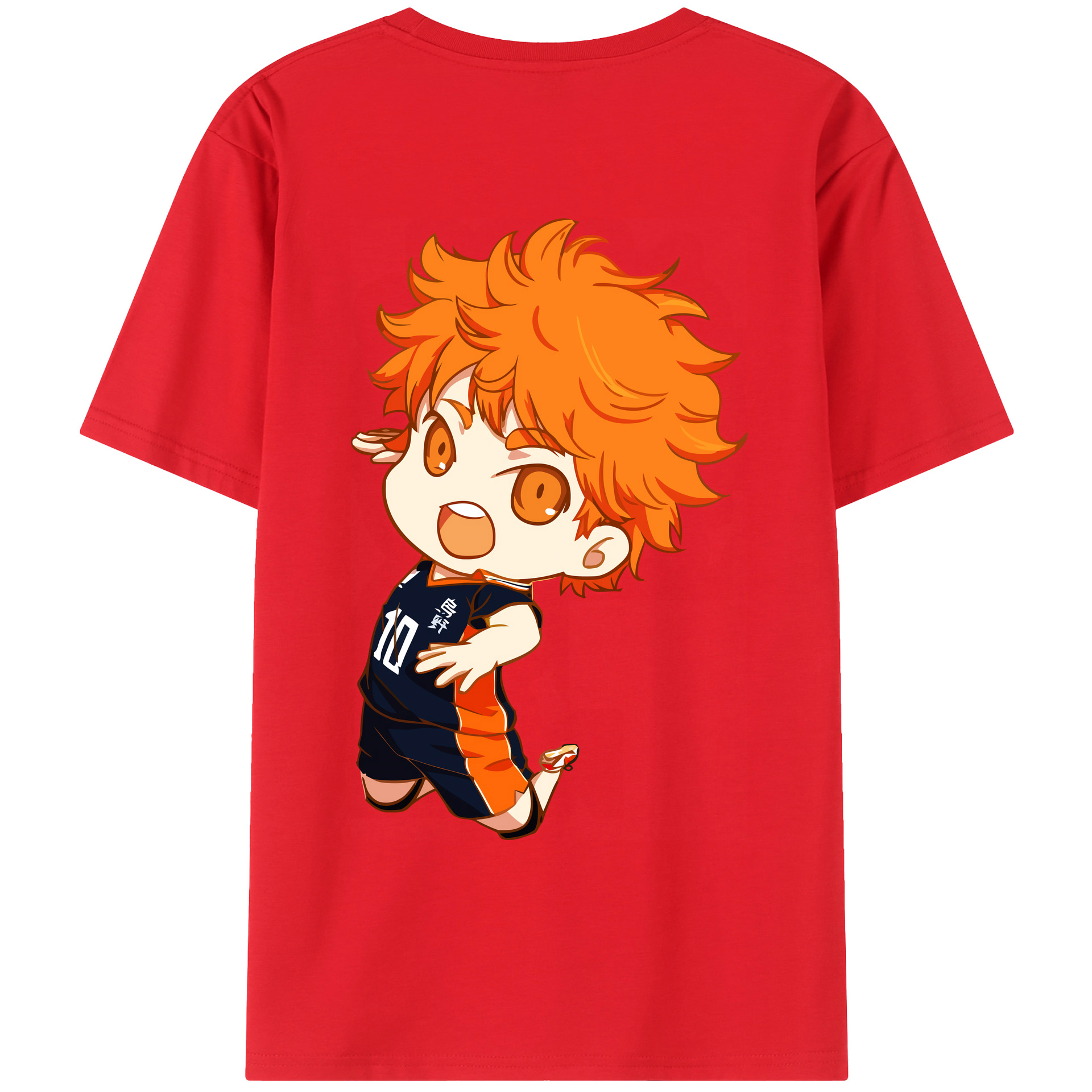 （画像用） ハイキュー!! Haikyu!! 綿100％ メンズ半袖Tシャツ（バックプリント） 通気性