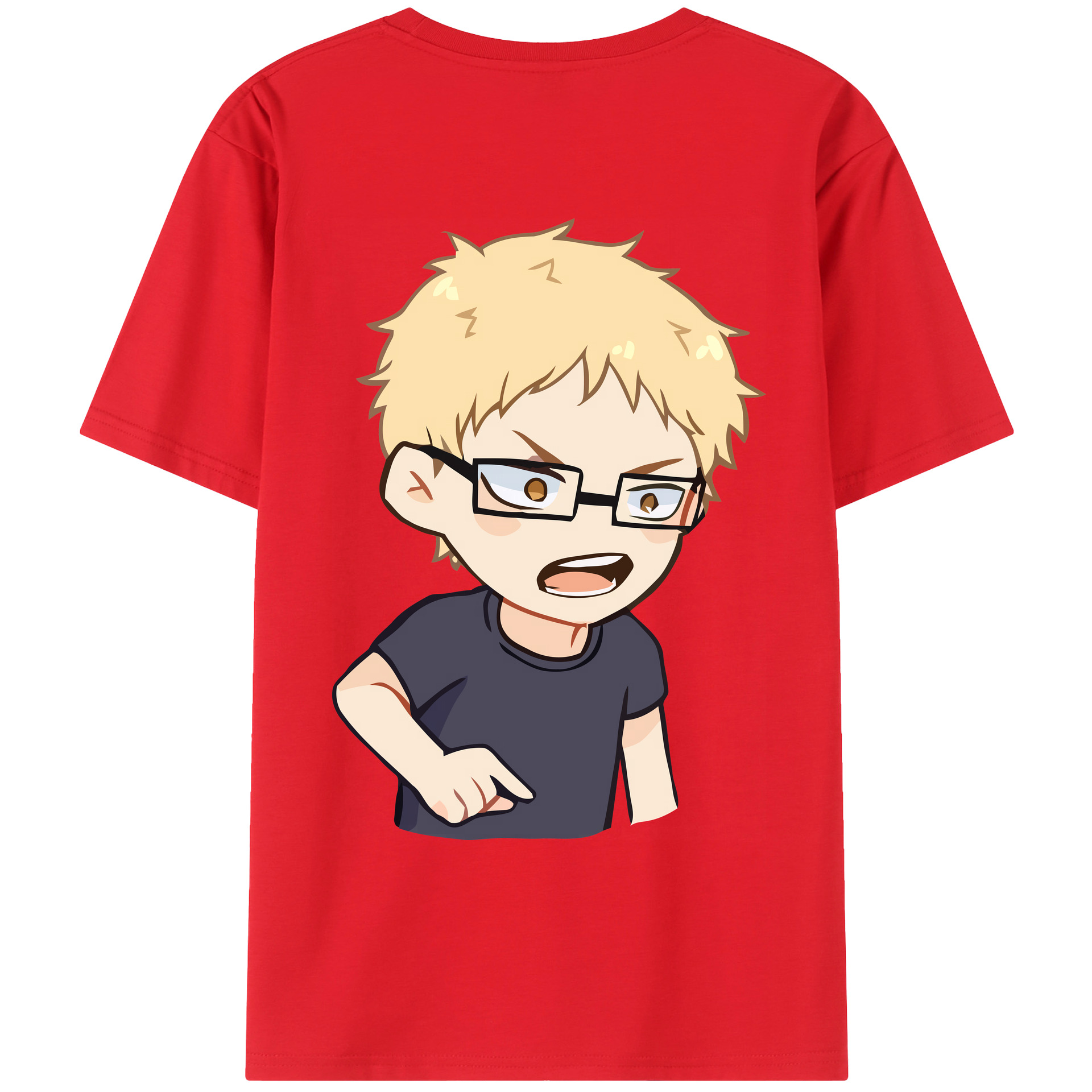（画像用） ハイキュー!! Haikyu!! 綿100％ メンズ半袖Tシャツ（バックプリント） 通気性