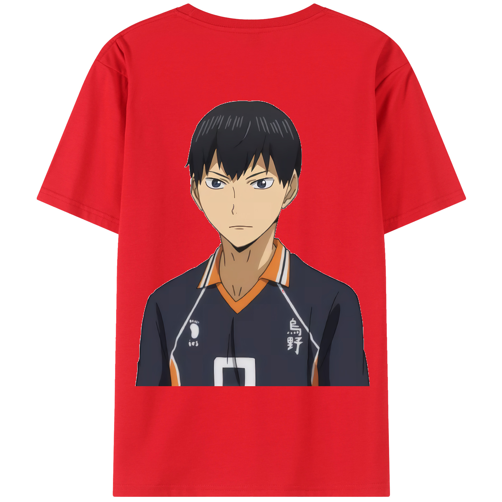 （画像用） ハイキュー!! Haikyu!! 綿100％ メンズ半袖Tシャツ（バックプリント） 通気性