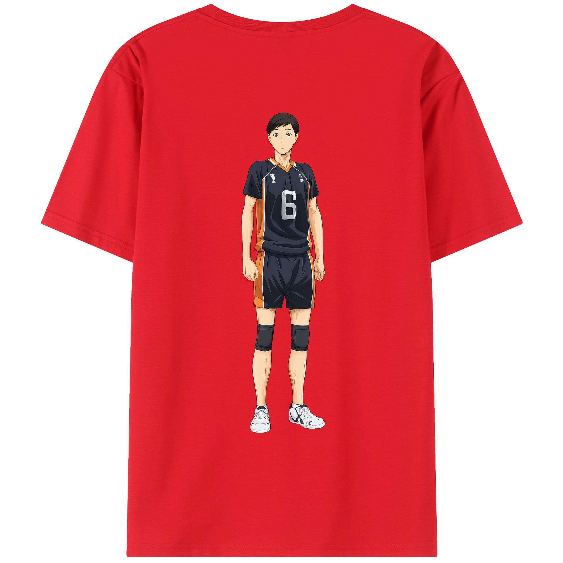 （画像用） ハイキュー!! Haikyu!! 綿100％ メンズ半袖Tシャツ（バックプリント） 通気性
