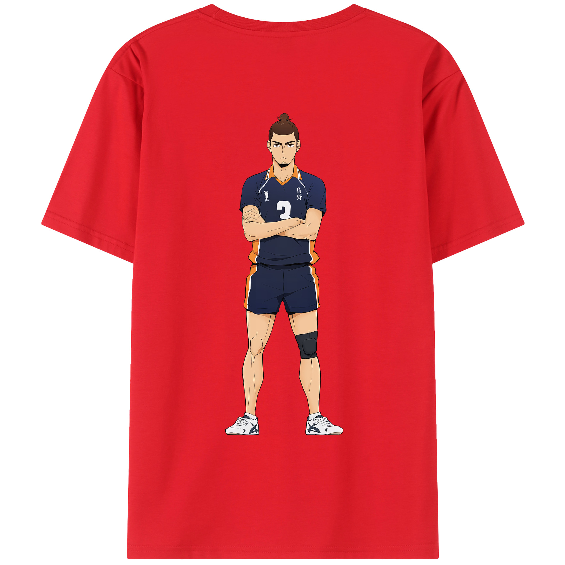 （画像用） ハイキュー!! Haikyu!! 綿100％ メンズ半袖Tシャツ（バックプリント） 通気性