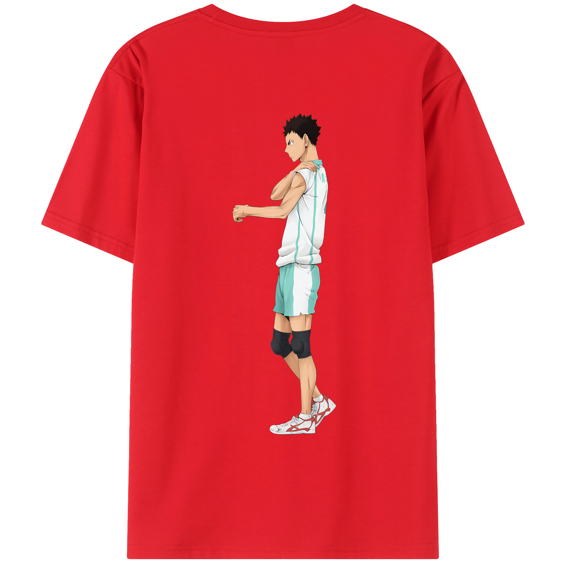 （画像用） ハイキュー!! Haikyu!! 綿100％ メンズ半袖Tシャツ（バックプリント） 通気性