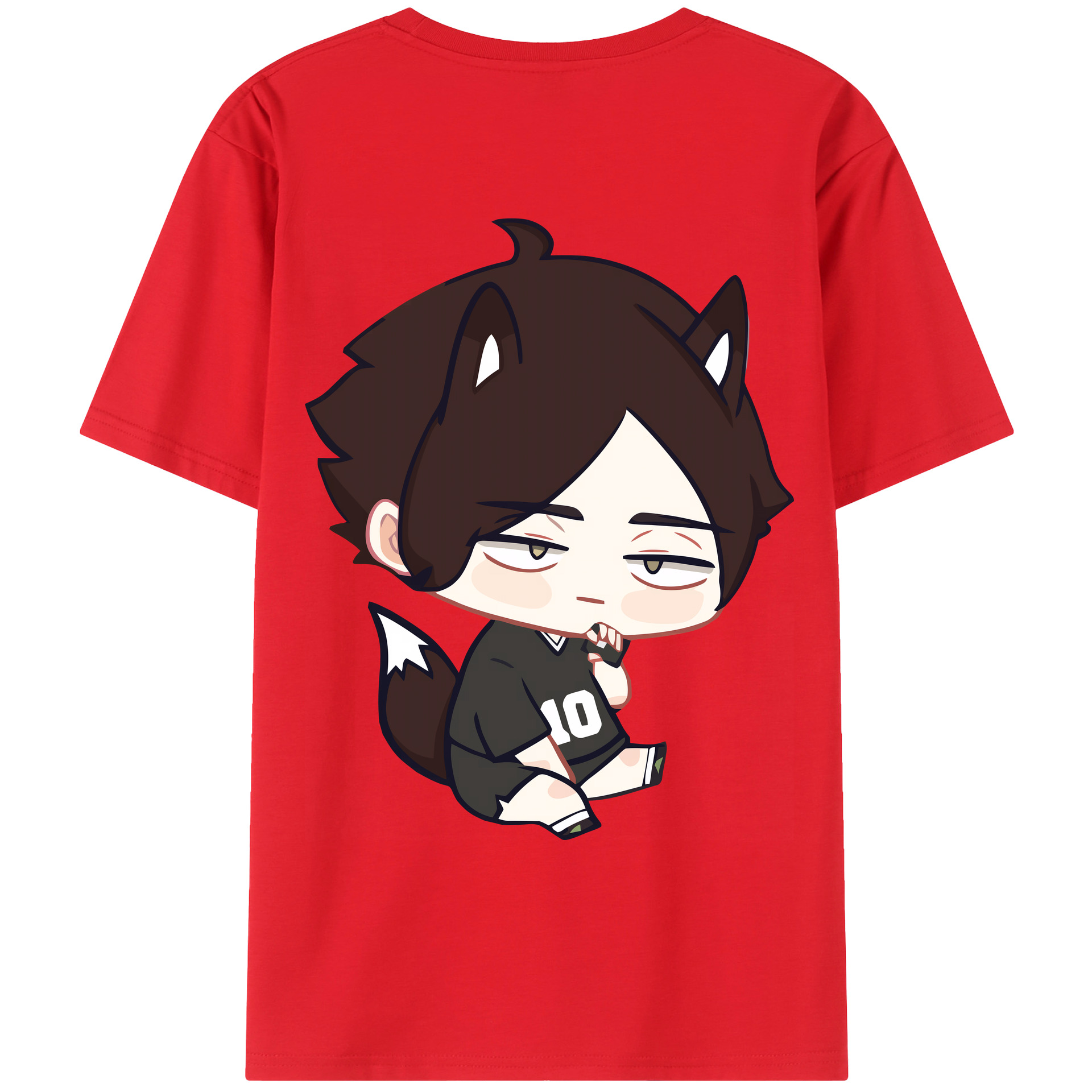 （画像用） ハイキュー!! Haikyu!! 綿100％ メンズ半袖Tシャツ（バックプリント） 通気性