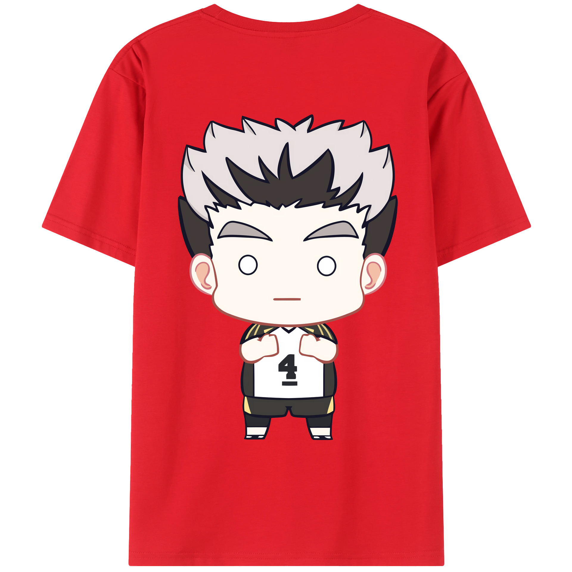 （画像用） ハイキュー!! Haikyu!! 綿100％ メンズ半袖Tシャツ（バックプリント） 通気性
