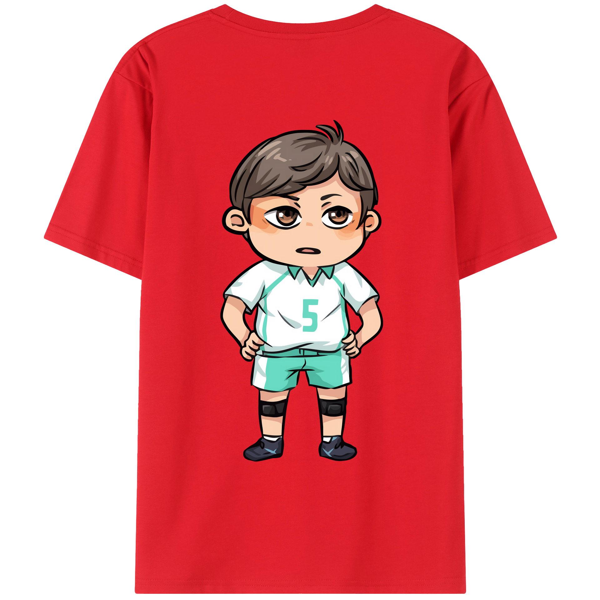 （画像用） ハイキュー!! Haikyu!! 綿100％ メンズ半袖Tシャツ（バックプリント） 通気性