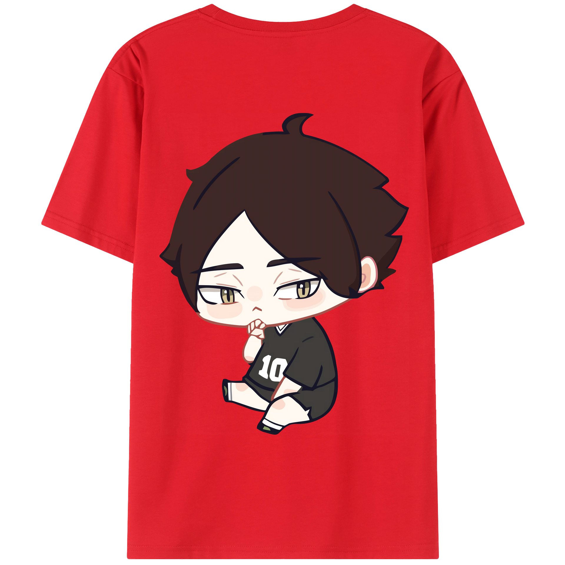 （画像用） ハイキュー!! Haikyu!! 綿100％ メンズ半袖Tシャツ（バックプリント） 通気性