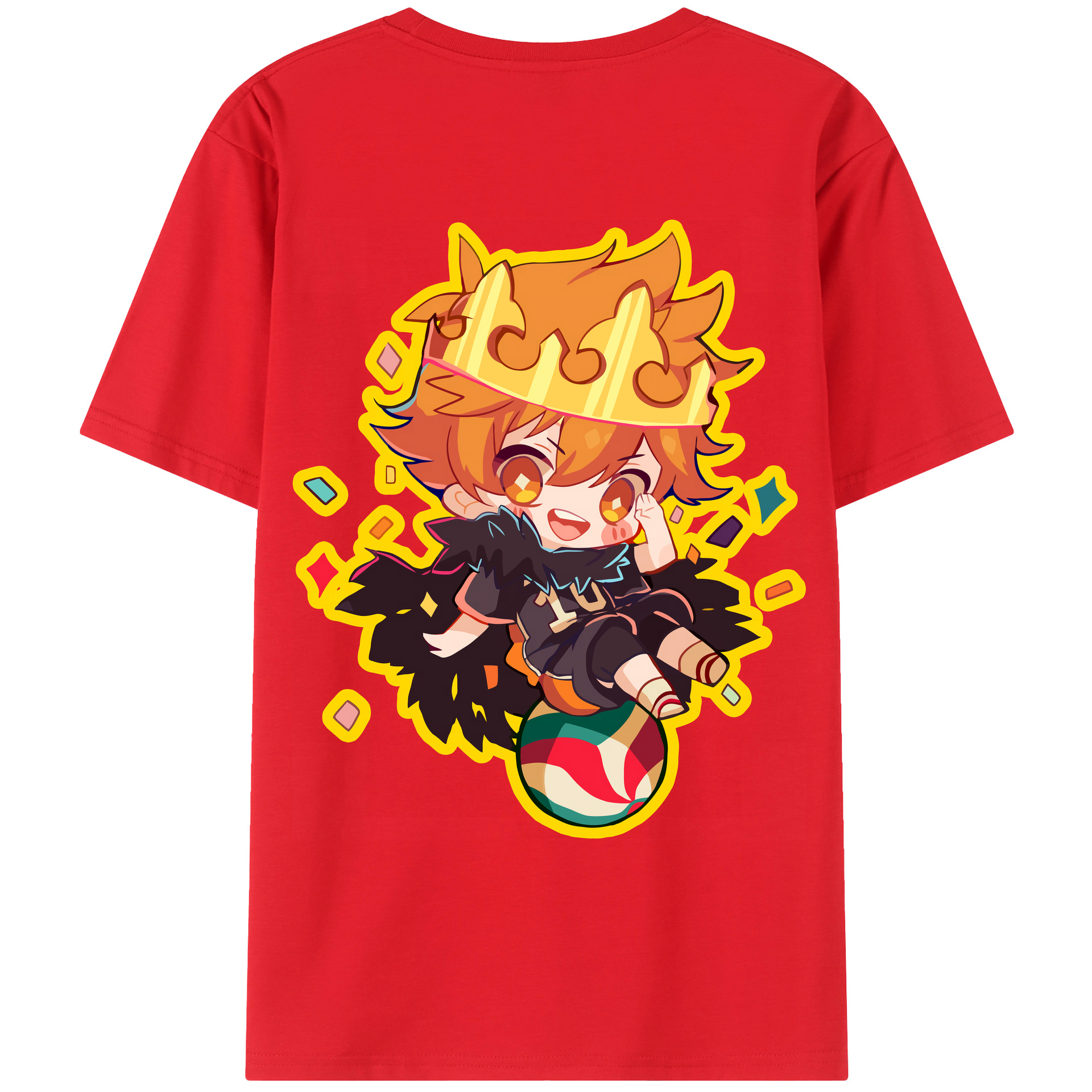 （画像用） ハイキュー!! Haikyu!! 綿100％ メンズ半袖Tシャツ（バックプリント） 通気性