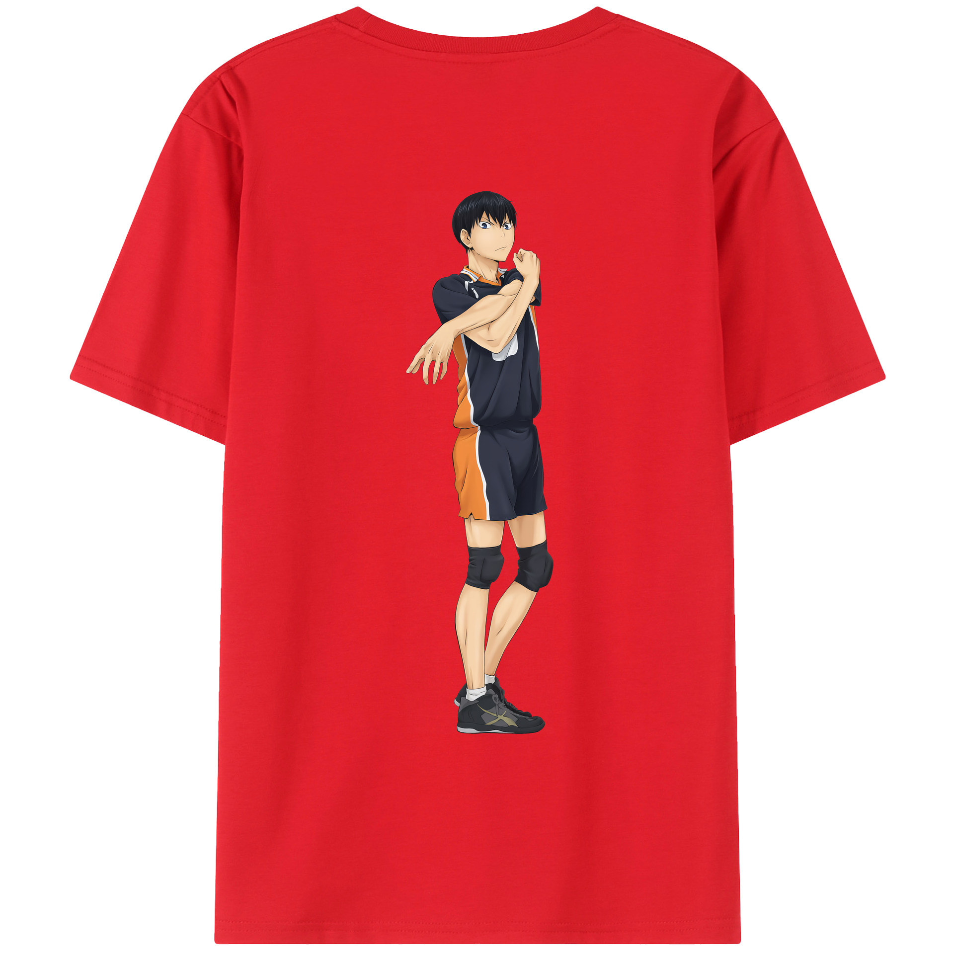 （画像用） ハイキュー!! Haikyu!! 綿100％ メンズ半袖Tシャツ（バックプリント） 通気性