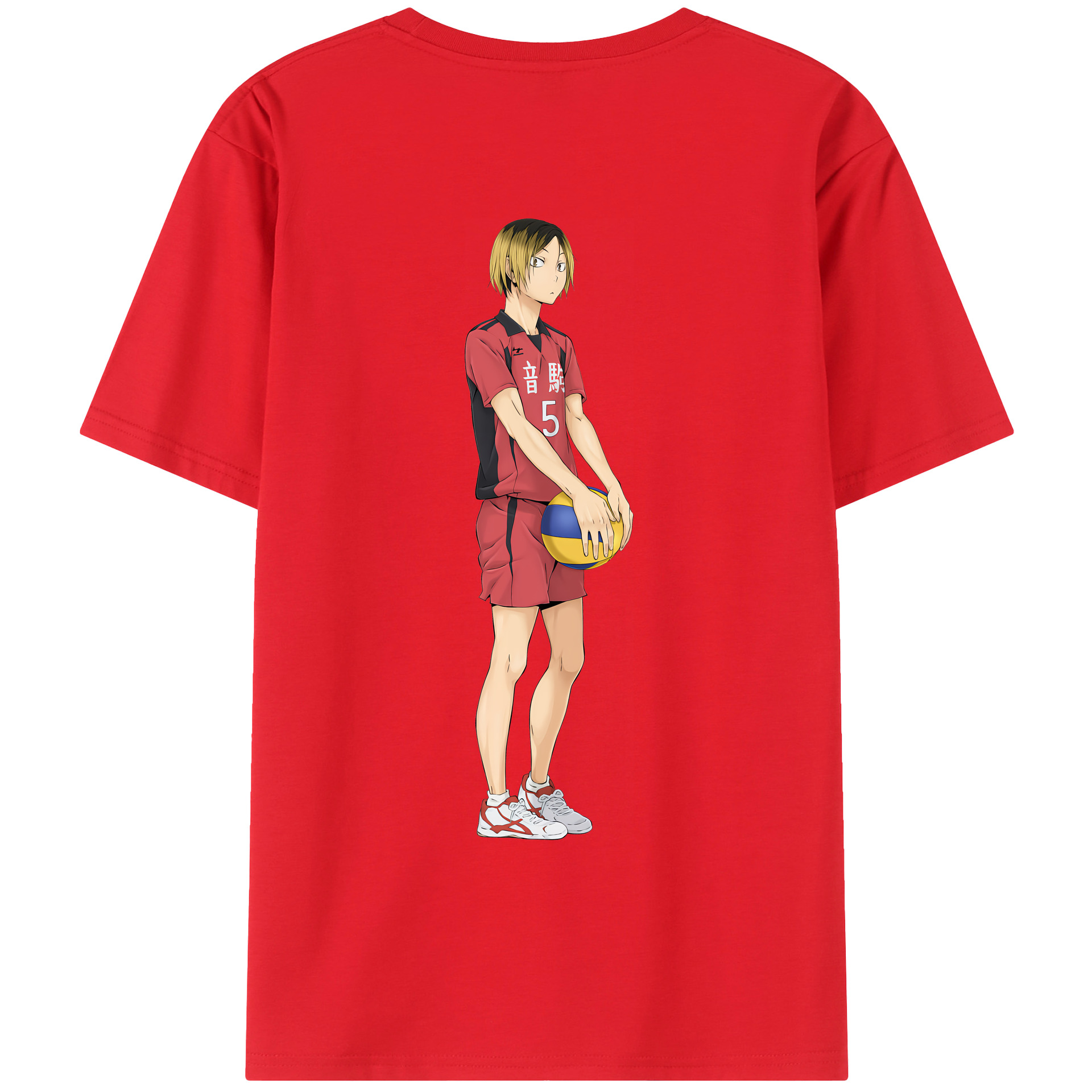 （画像用） ハイキュー!! Haikyu!! 綿100％ メンズ半袖Tシャツ（バックプリント） 通気性