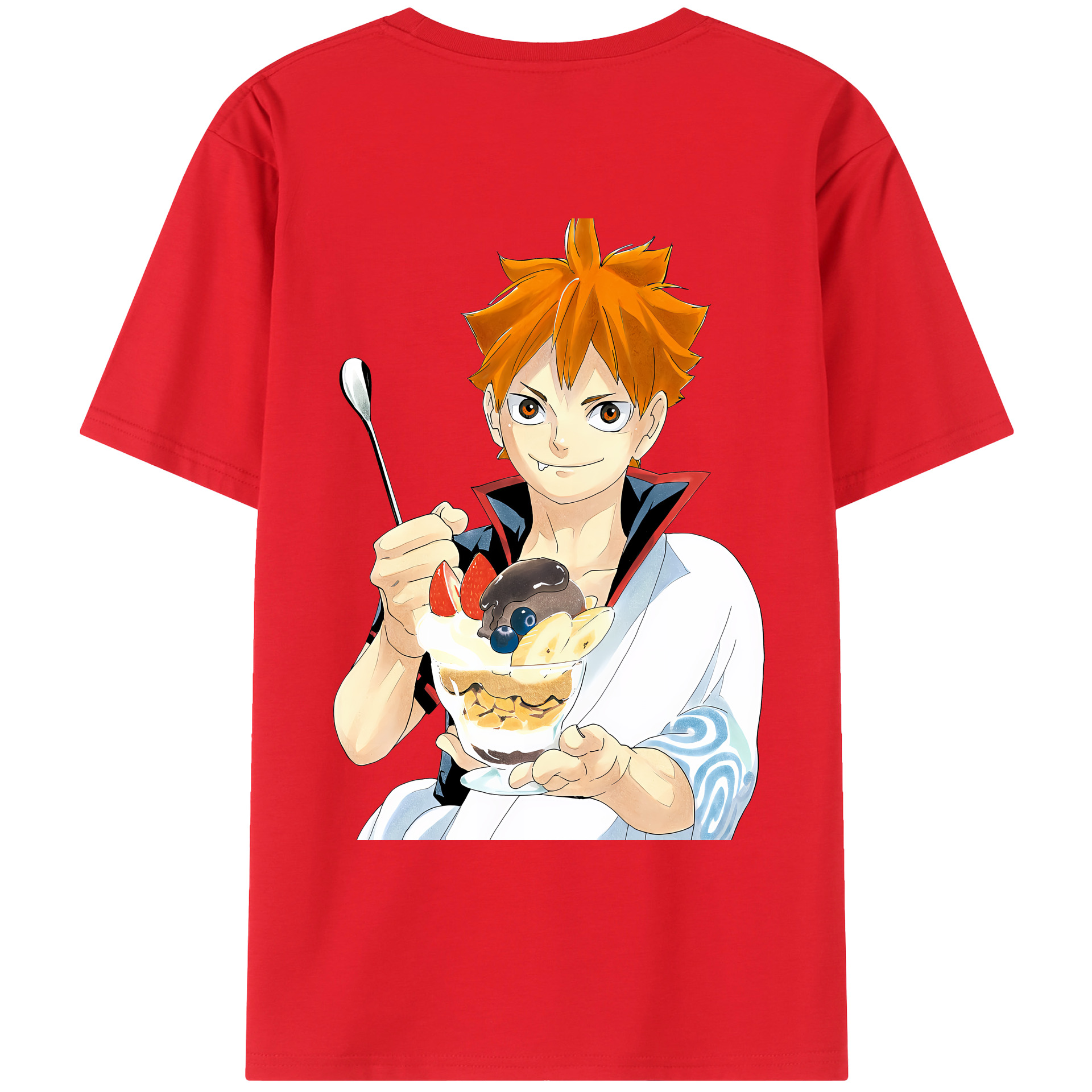 （画像用） ハイキュー!! Haikyu!! 綿100％ メンズ半袖Tシャツ（バックプリント） 通気性