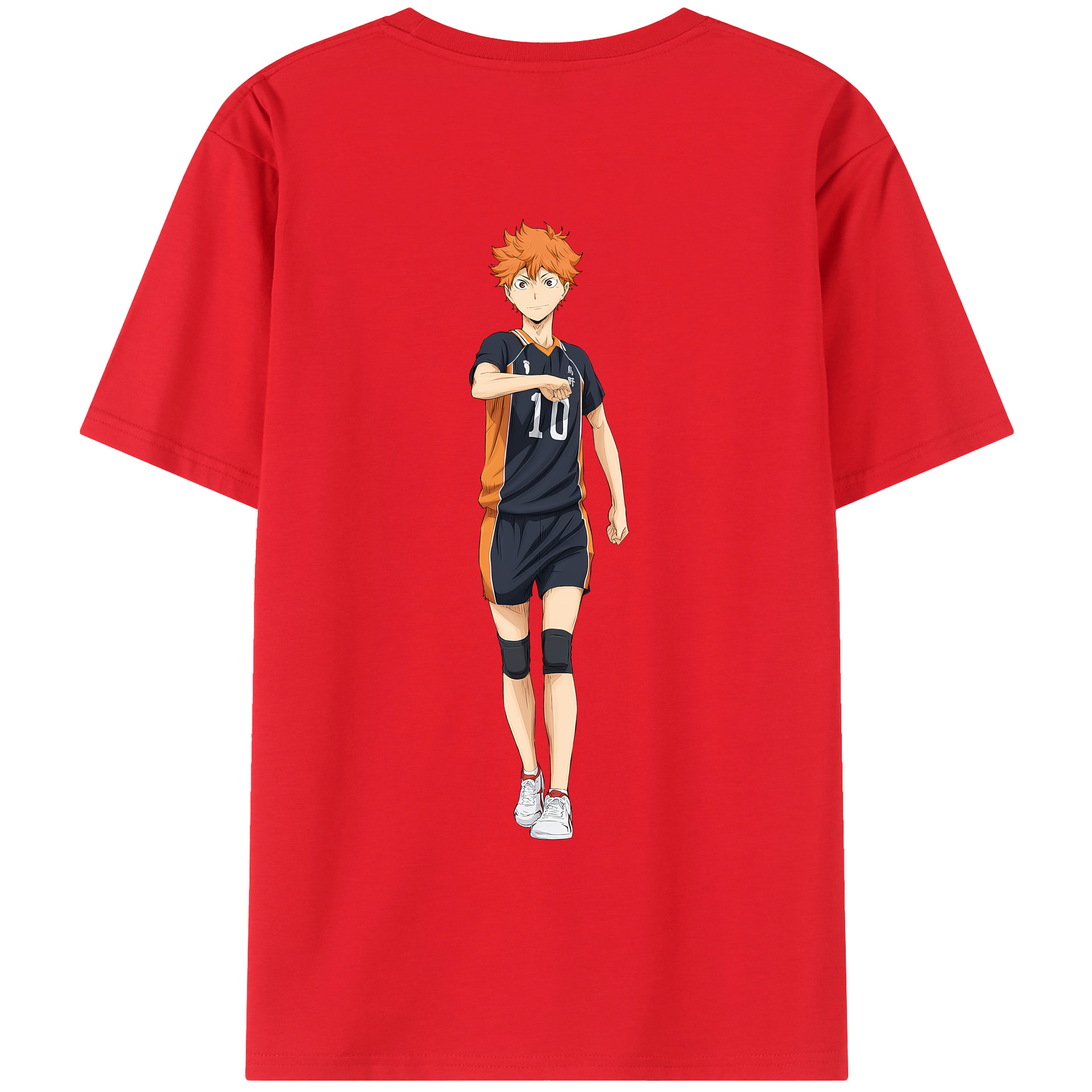 （画像用） ハイキュー!! Haikyu!! 綿100％ メンズ半袖Tシャツ（バックプリント） 通気性