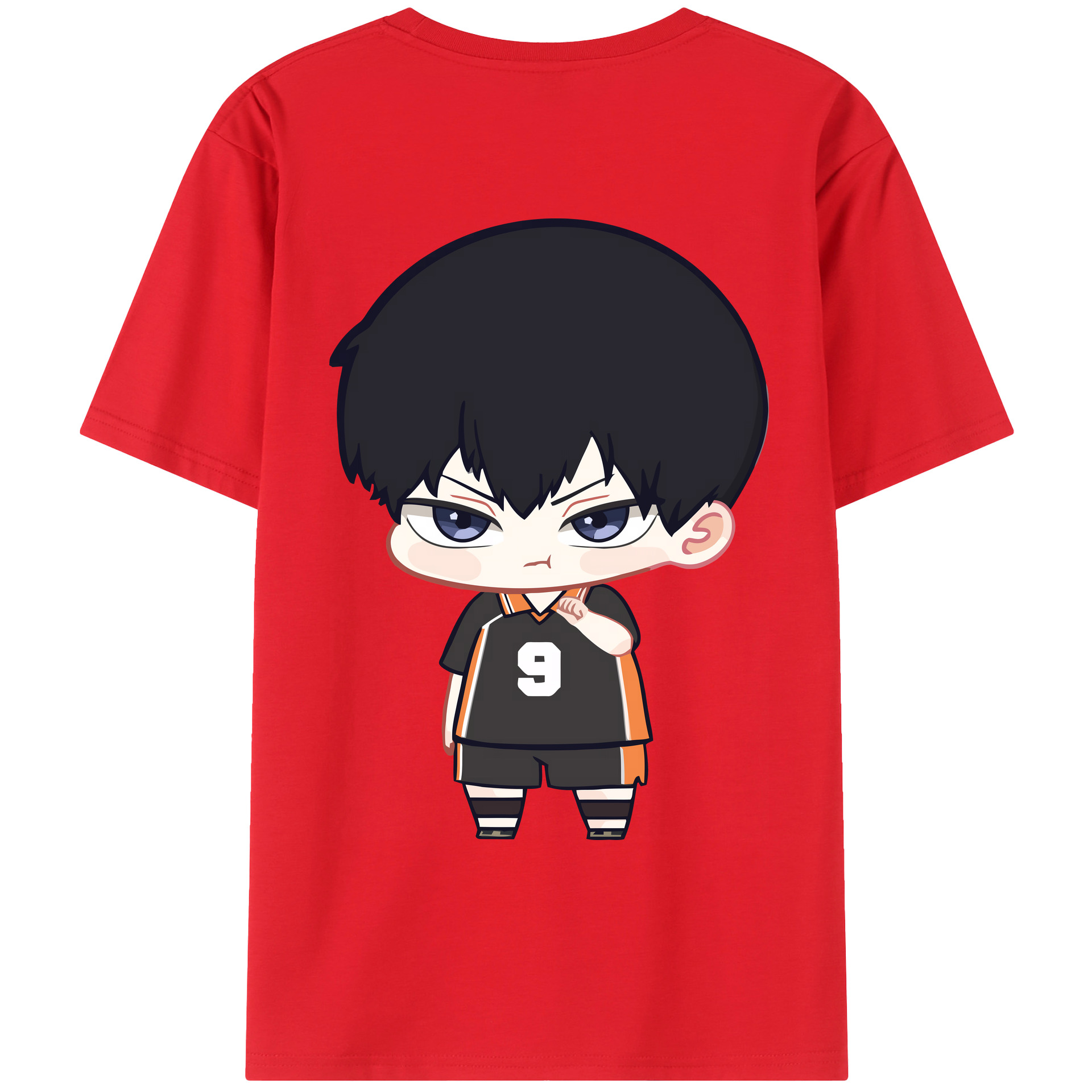 （画像用） ハイキュー!! Haikyu!! 綿100％ メンズ半袖Tシャツ（バックプリント） 通気性