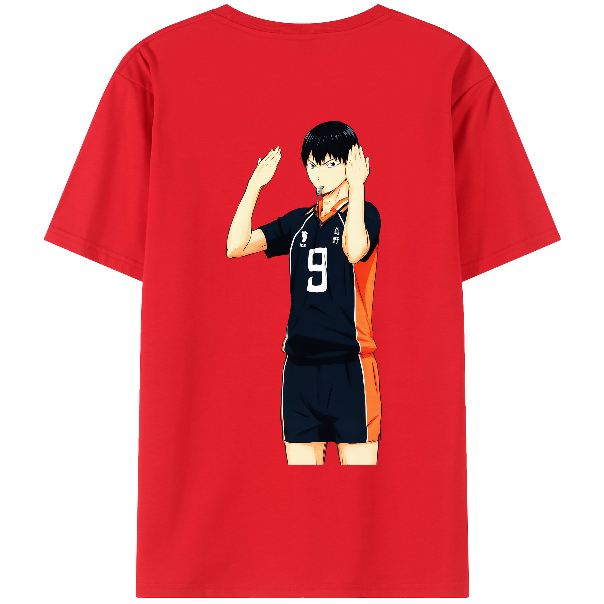 （画像用） ハイキュー!! Haikyu!! 綿100％ メンズ半袖Tシャツ（バックプリント） 通気性