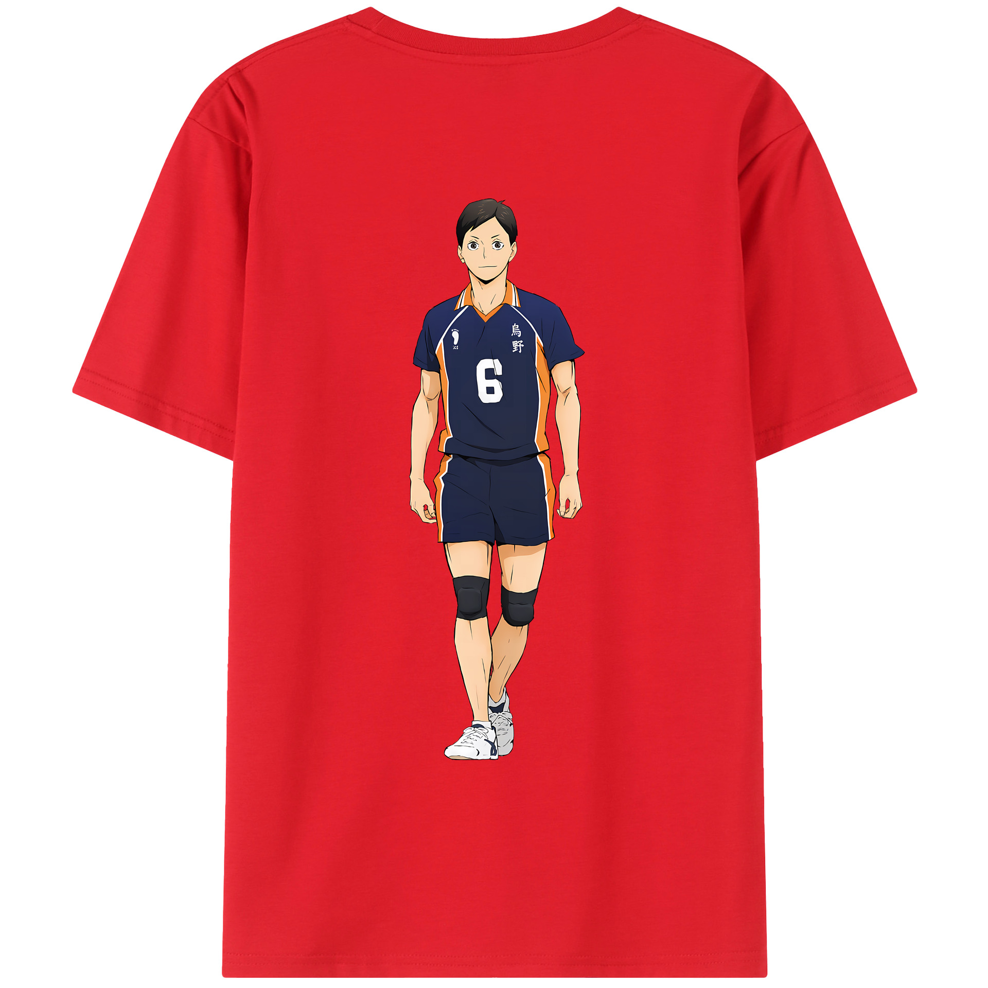 （画像用） ハイキュー!! Haikyu!! 綿100％ メンズ半袖Tシャツ（バックプリント） 通気性