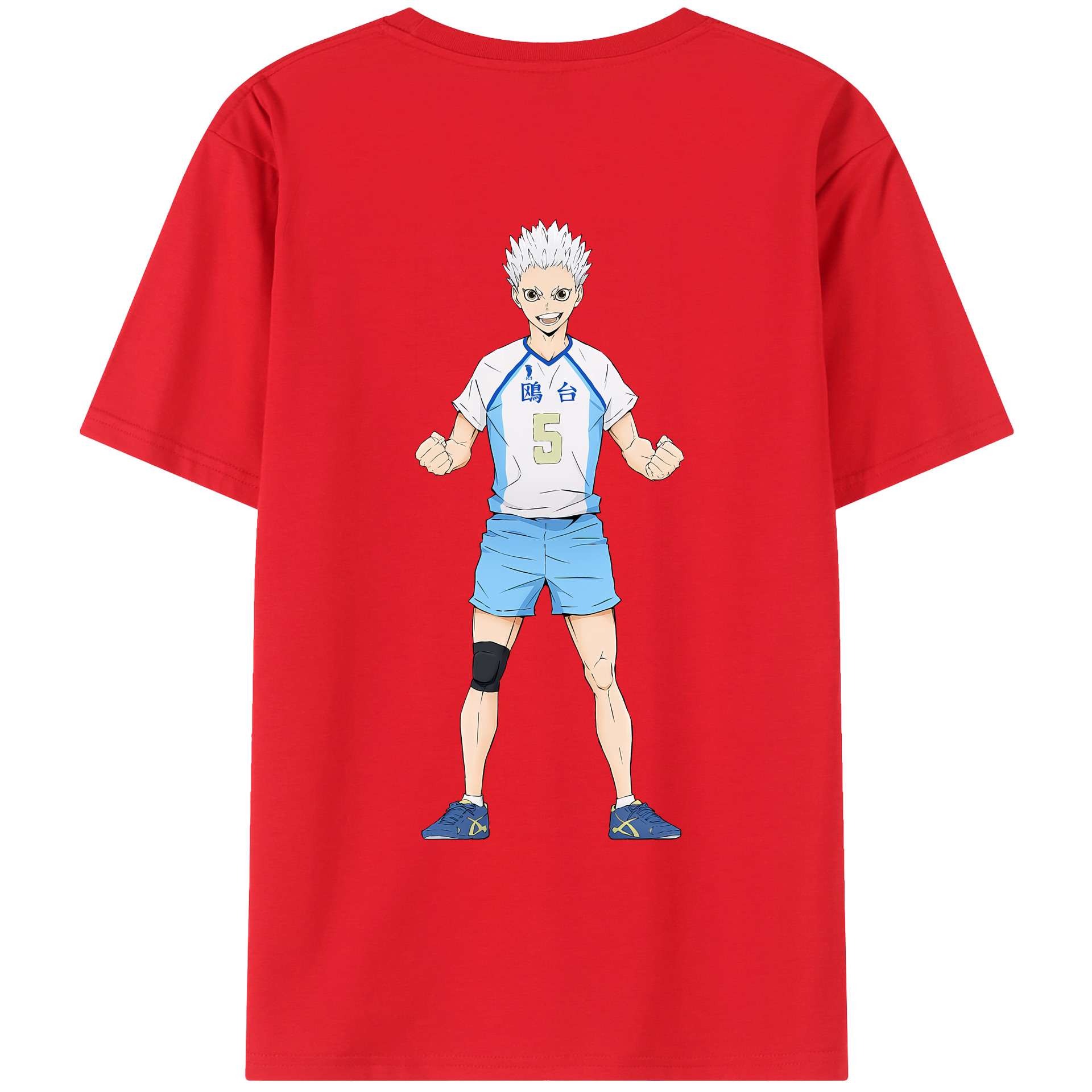 （画像用） ハイキュー!! Haikyu!! 綿100％ メンズ半袖Tシャツ（バックプリント） 通気性
