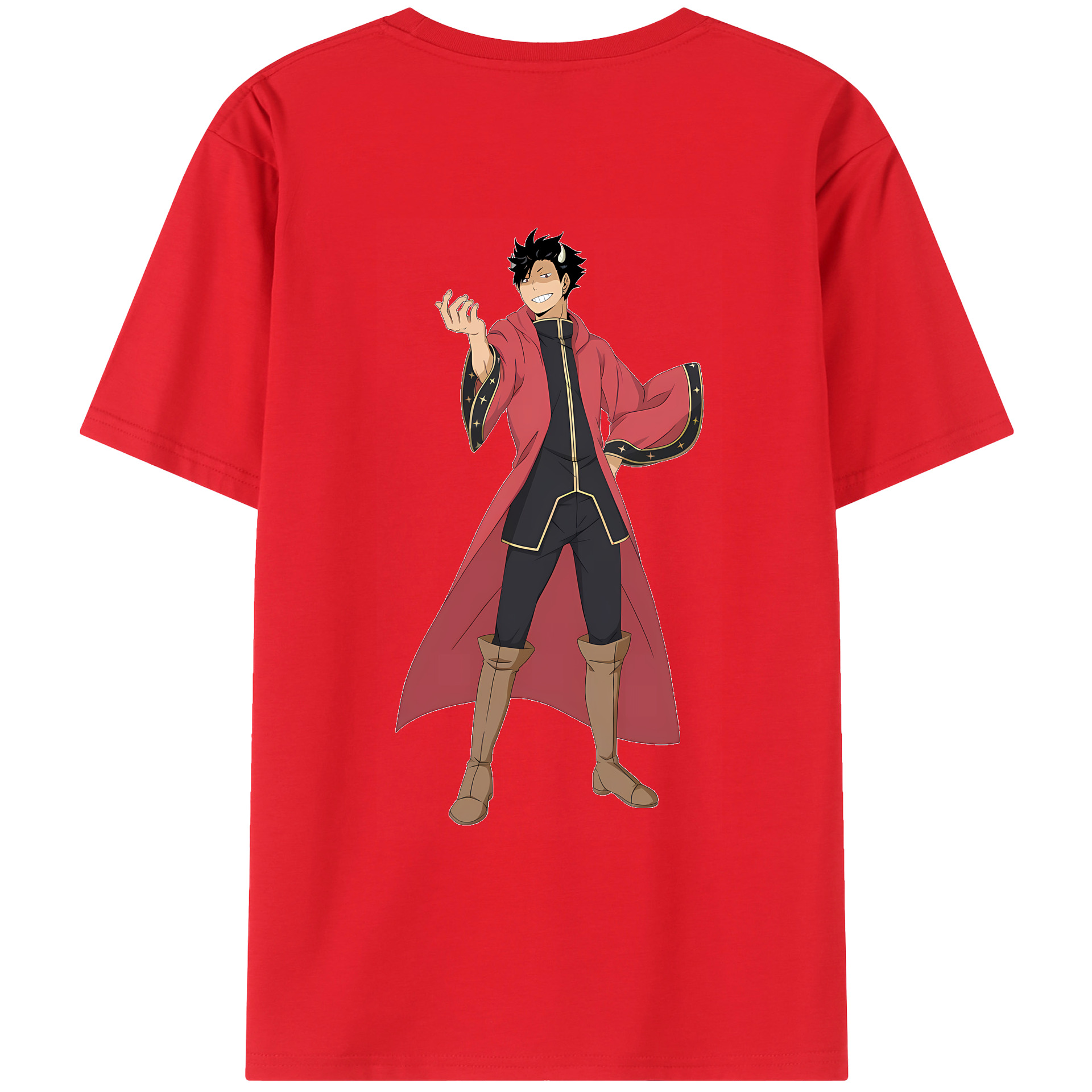 （画像用） ハイキュー!! Haikyu!! 綿100％ メンズ半袖Tシャツ（バックプリント） 通気性