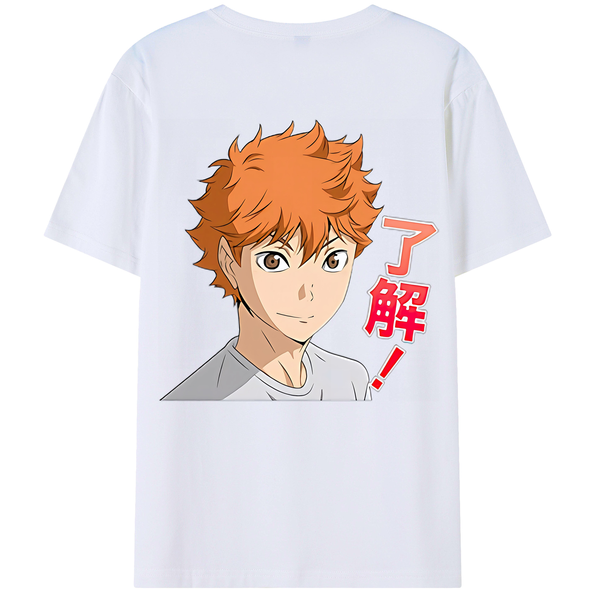 （画像用） ハイキュー!! Haikyu!! 綿100％ メンズ半袖Tシャツ（バックプリント） 通気性