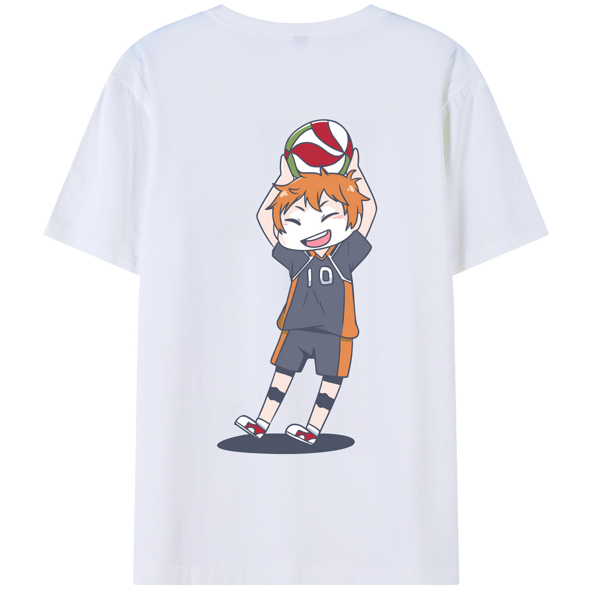 （画像用） ハイキュー!! Haikyu!! 綿100％ メンズ半袖Tシャツ（バックプリント） 通気性