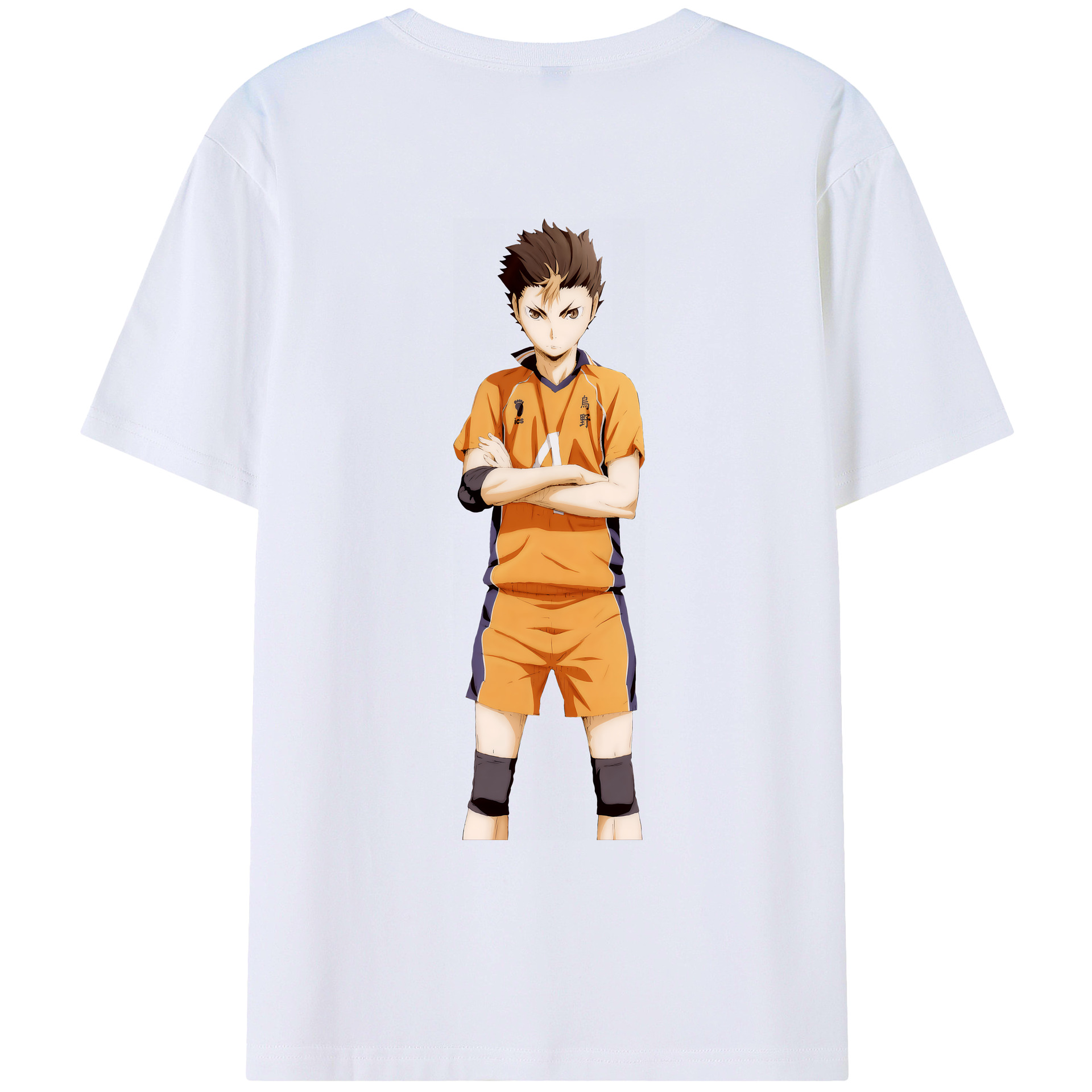 （画像用） ハイキュー!! Haikyu!! 綿100％ メンズ半袖Tシャツ（バックプリント） 通気性
