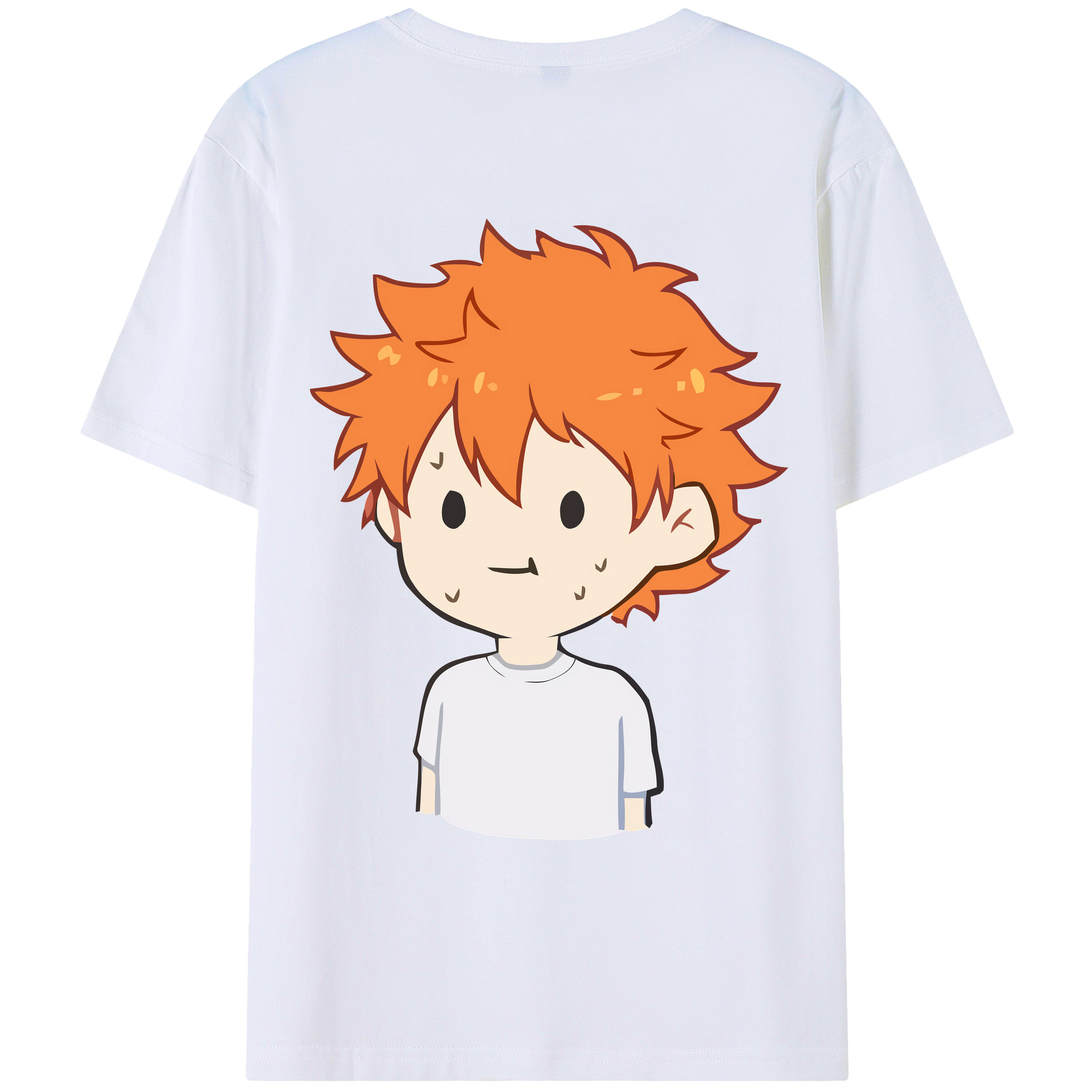 （画像用） ハイキュー!! Haikyu!! 綿100％ メンズ半袖Tシャツ（バックプリント） 通気性