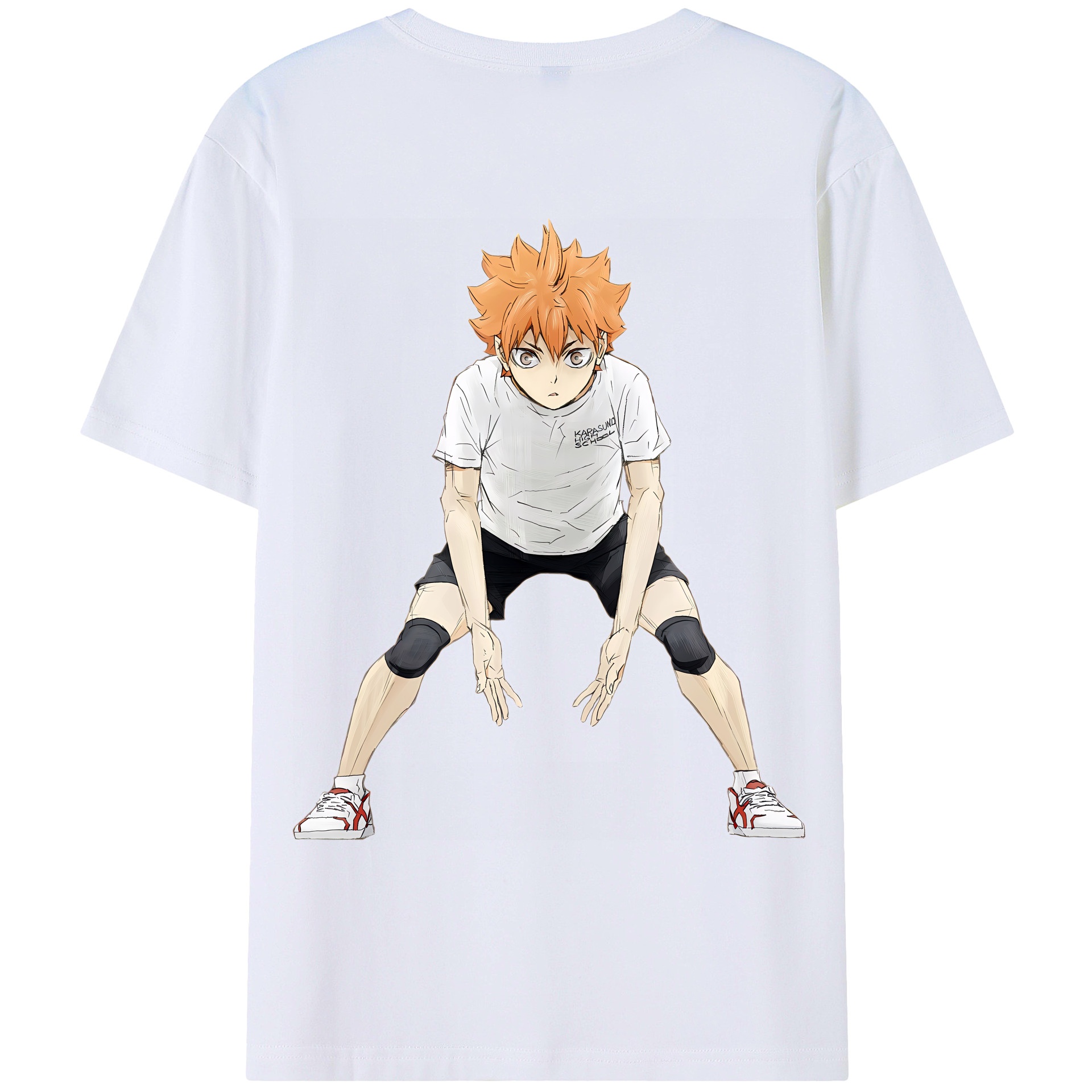 （画像用） ハイキュー!! Haikyu!! 綿100％ メンズ半袖Tシャツ（バックプリント） 通気性