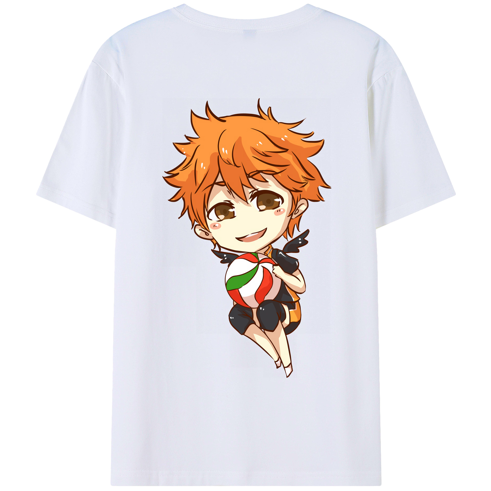 （画像用） ハイキュー!! Haikyu!! 綿100％ メンズ半袖Tシャツ（バックプリント） 通気性