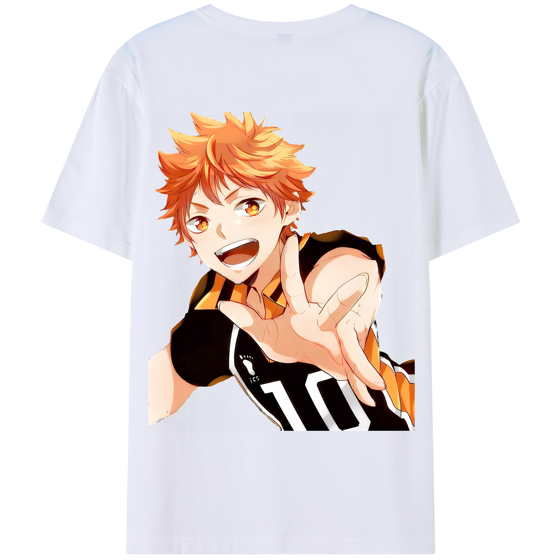 （画像用） ハイキュー!! Haikyu!! 綿100％ メンズ半袖Tシャツ（バックプリント） 通気性