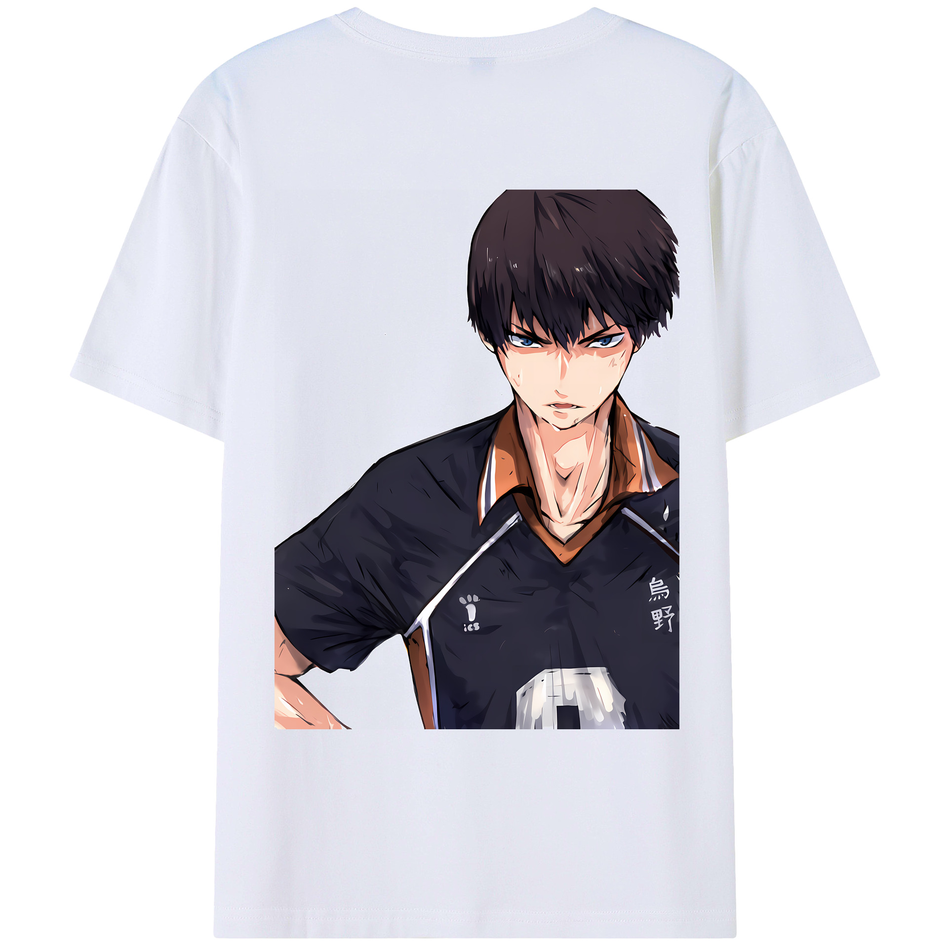 （画像用） ハイキュー!! Haikyu!! 綿100％ メンズ半袖Tシャツ（バックプリント） 通気性