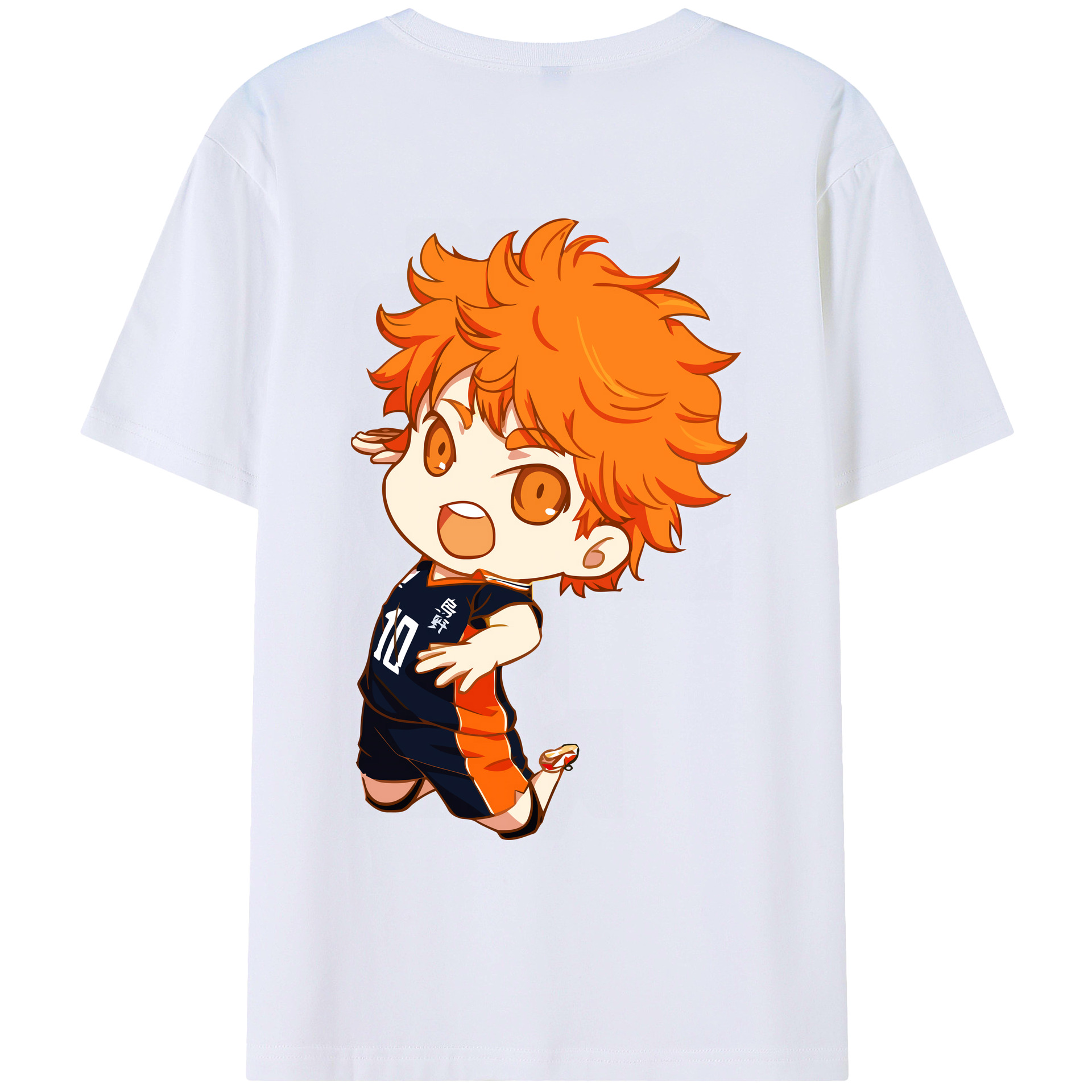 （画像用） ハイキュー!! Haikyu!! 綿100％ メンズ半袖Tシャツ（バックプリント） 通気性