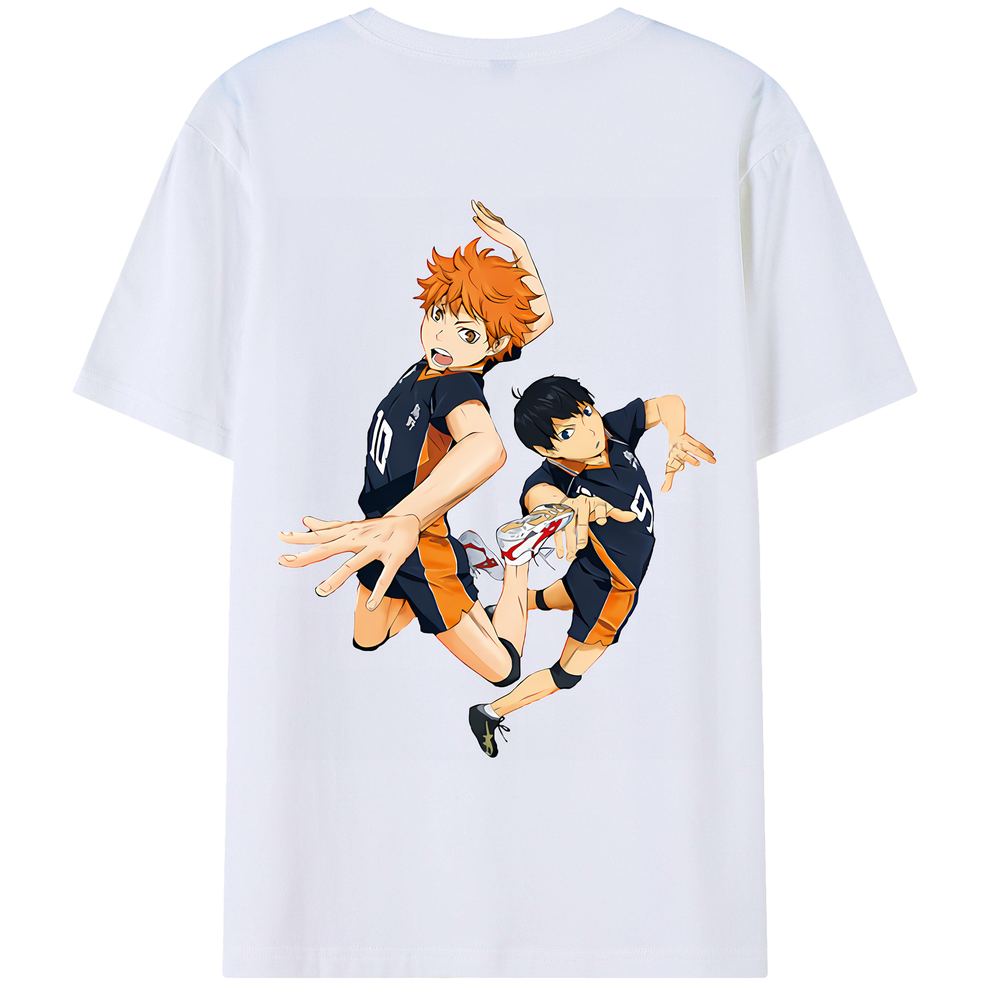 （画像用） ハイキュー!! Haikyu!! 綿100％ メンズ半袖Tシャツ（バックプリント） 通気性