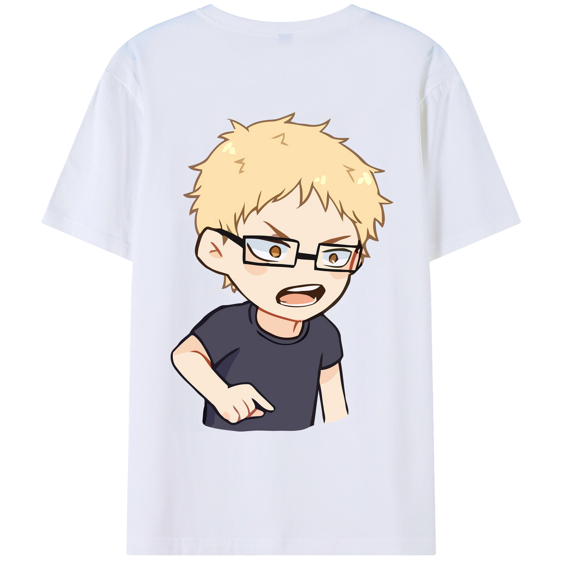 （画像用） ハイキュー!! Haikyu!! 綿100％ メンズ半袖Tシャツ（バックプリント） 通気性
