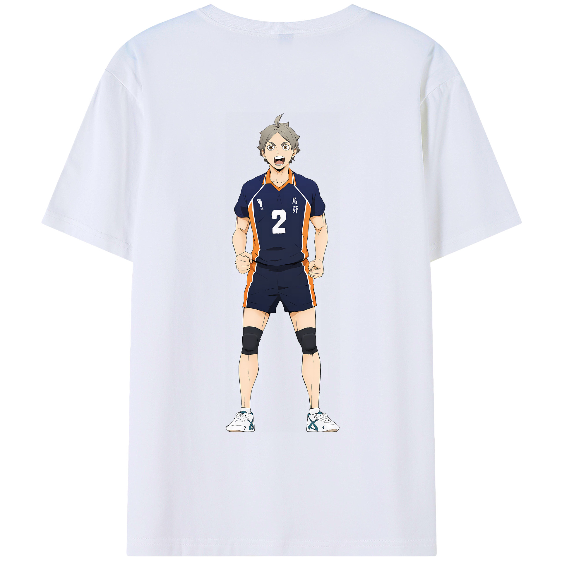 （画像用） ハイキュー!! Haikyu!! 綿100％ メンズ半袖Tシャツ（バックプリント） 通気性