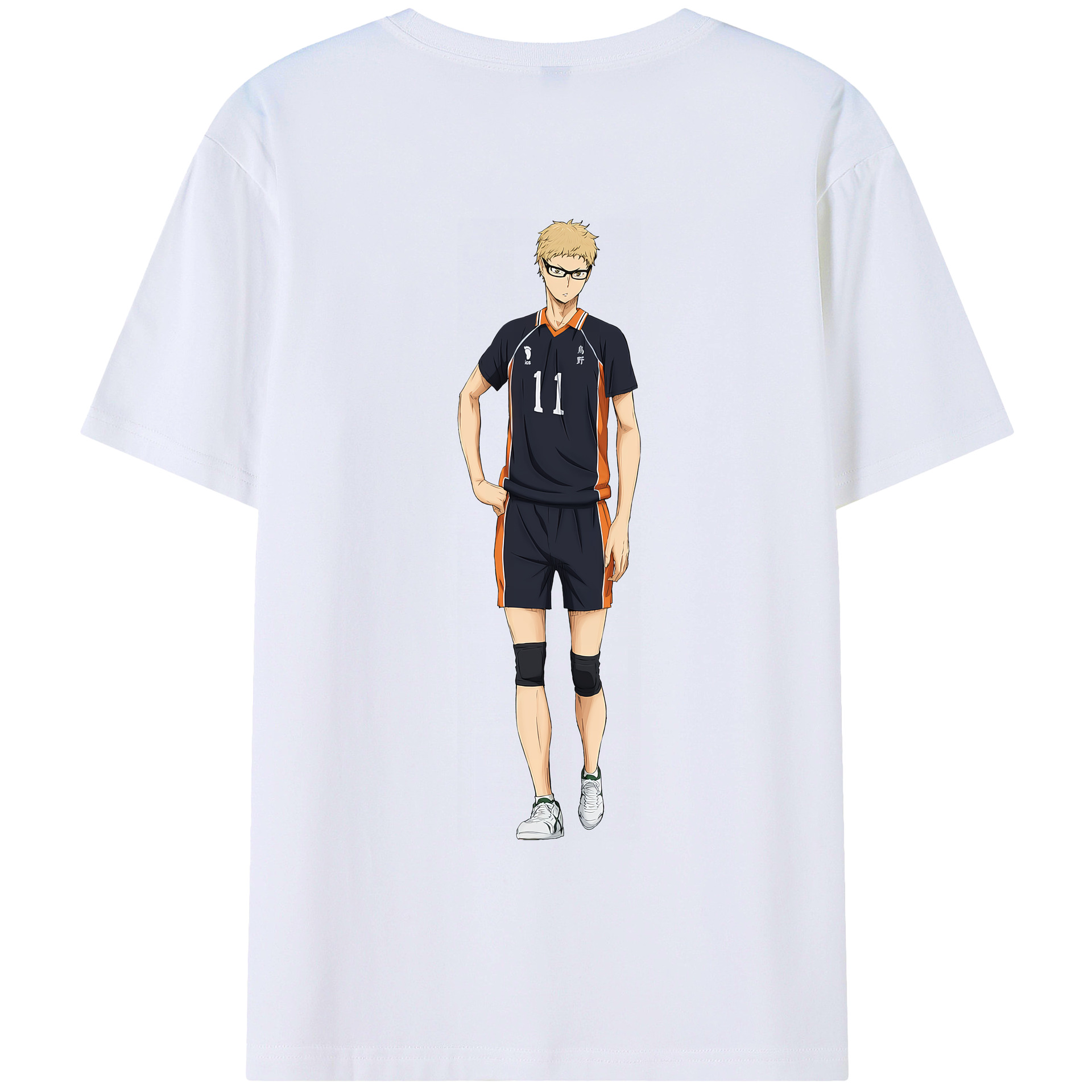 （画像用） ハイキュー!! Haikyu!! 綿100％ メンズ半袖Tシャツ（バックプリント） 通気性