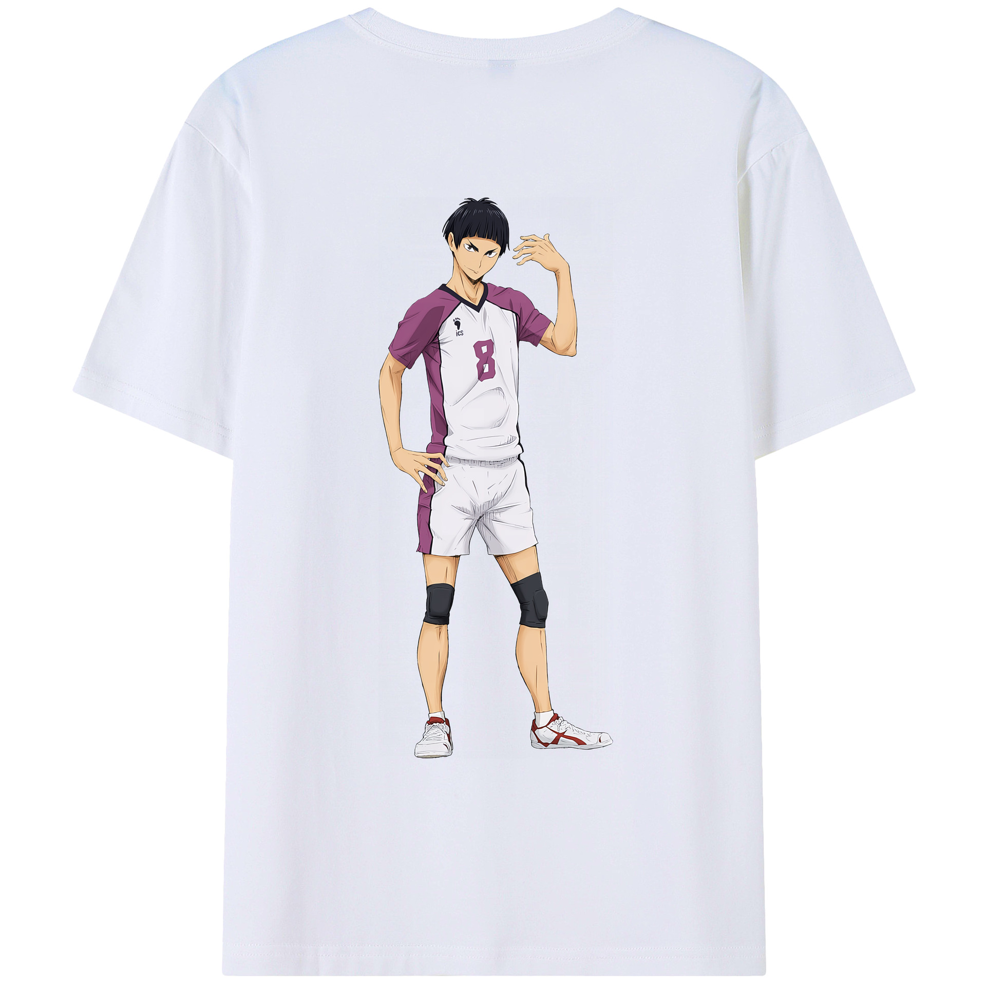 （画像用） ハイキュー!! Haikyu!! 綿100％ メンズ半袖Tシャツ（バックプリント） 通気性