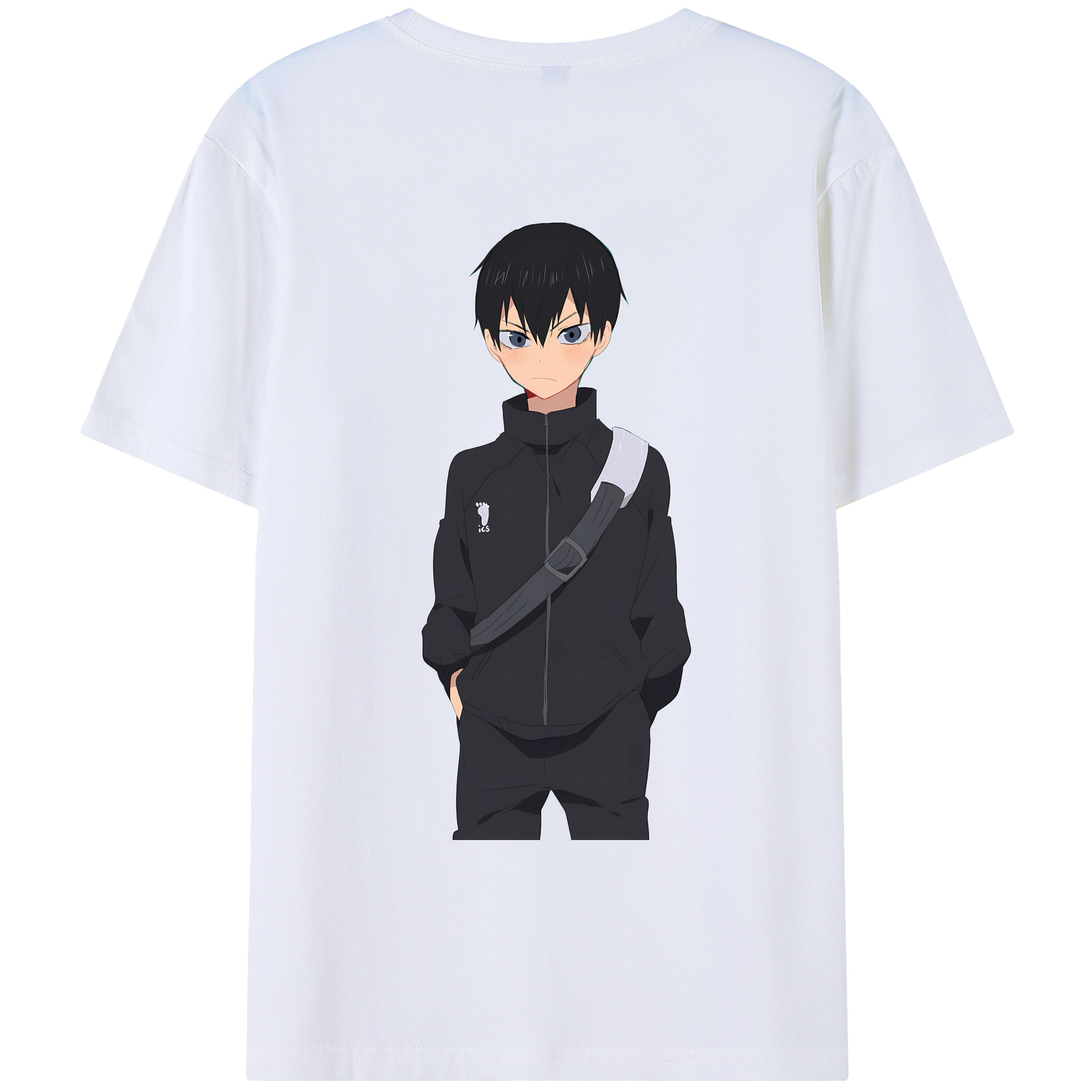 （画像用） ハイキュー!! Haikyu!! 綿100％ メンズ半袖Tシャツ（バックプリント） 通気性