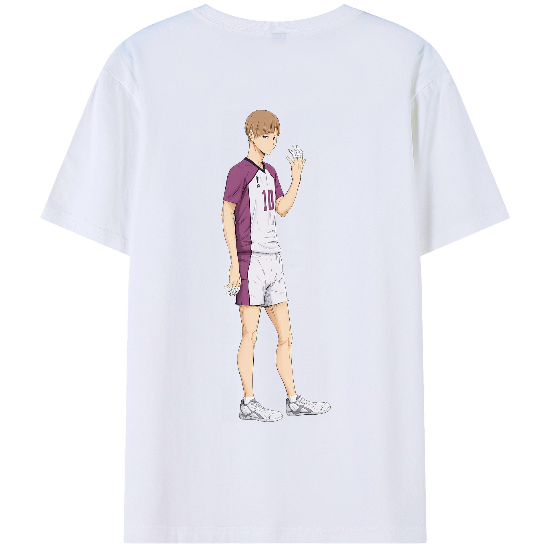 （画像用） ハイキュー!! Haikyu!! 綿100％ メンズ半袖Tシャツ（バックプリント） 通気性