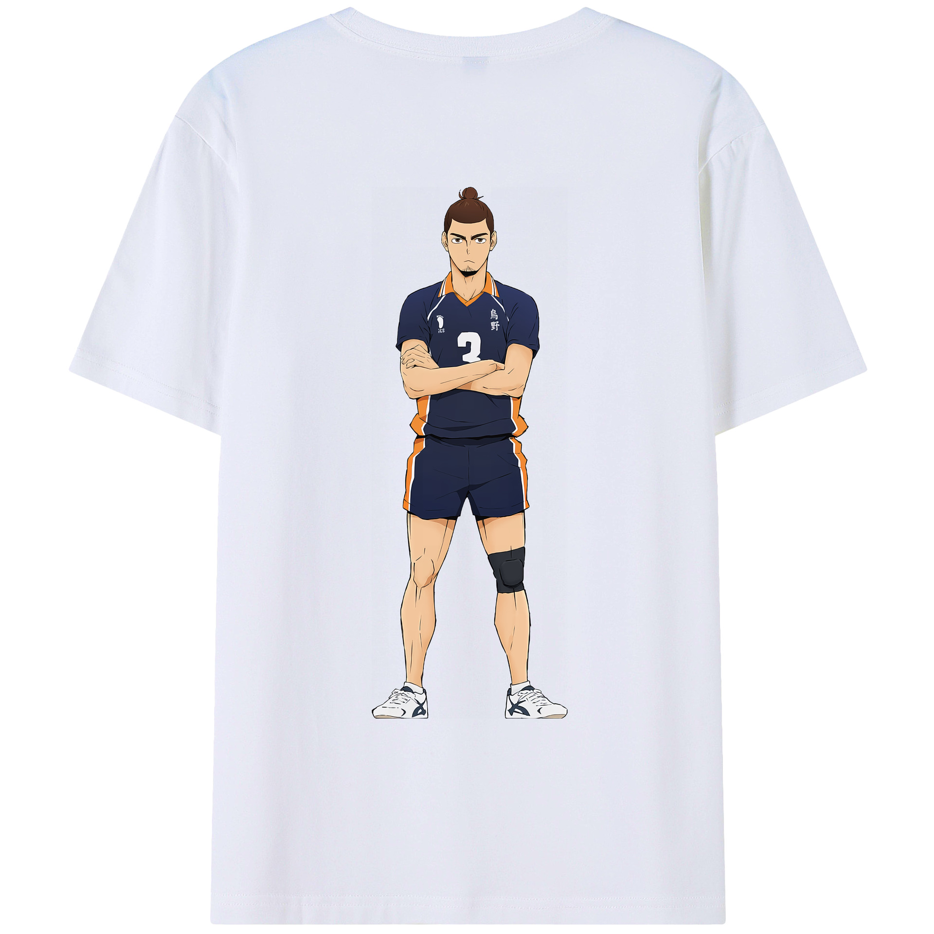 （画像用） ハイキュー!! Haikyu!! 綿100％ メンズ半袖Tシャツ（バックプリント） 通気性