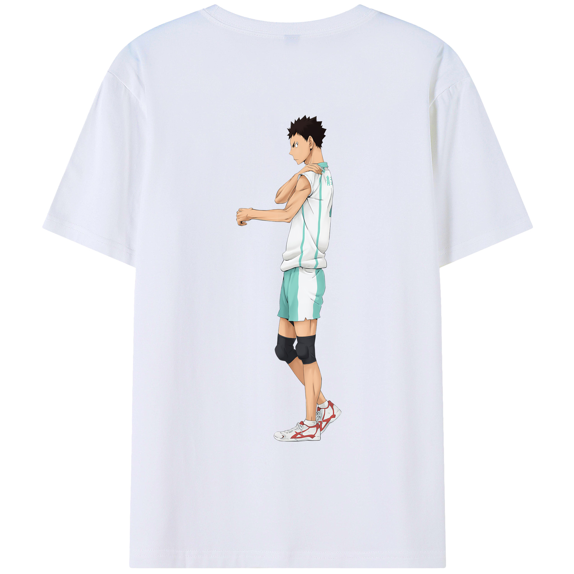 （画像用） ハイキュー!! Haikyu!! 綿100％ メンズ半袖Tシャツ（バックプリント） 通気性