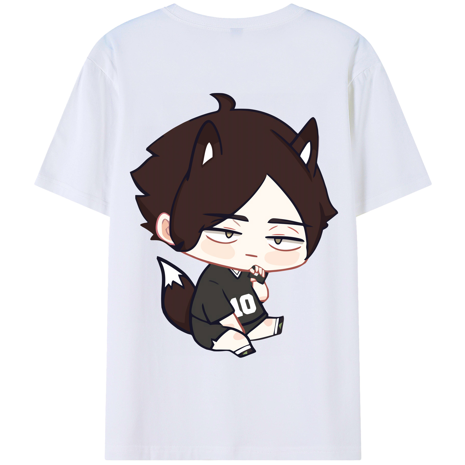 （画像用） ハイキュー!! Haikyu!! 綿100％ メンズ半袖Tシャツ（バックプリント） 通気性