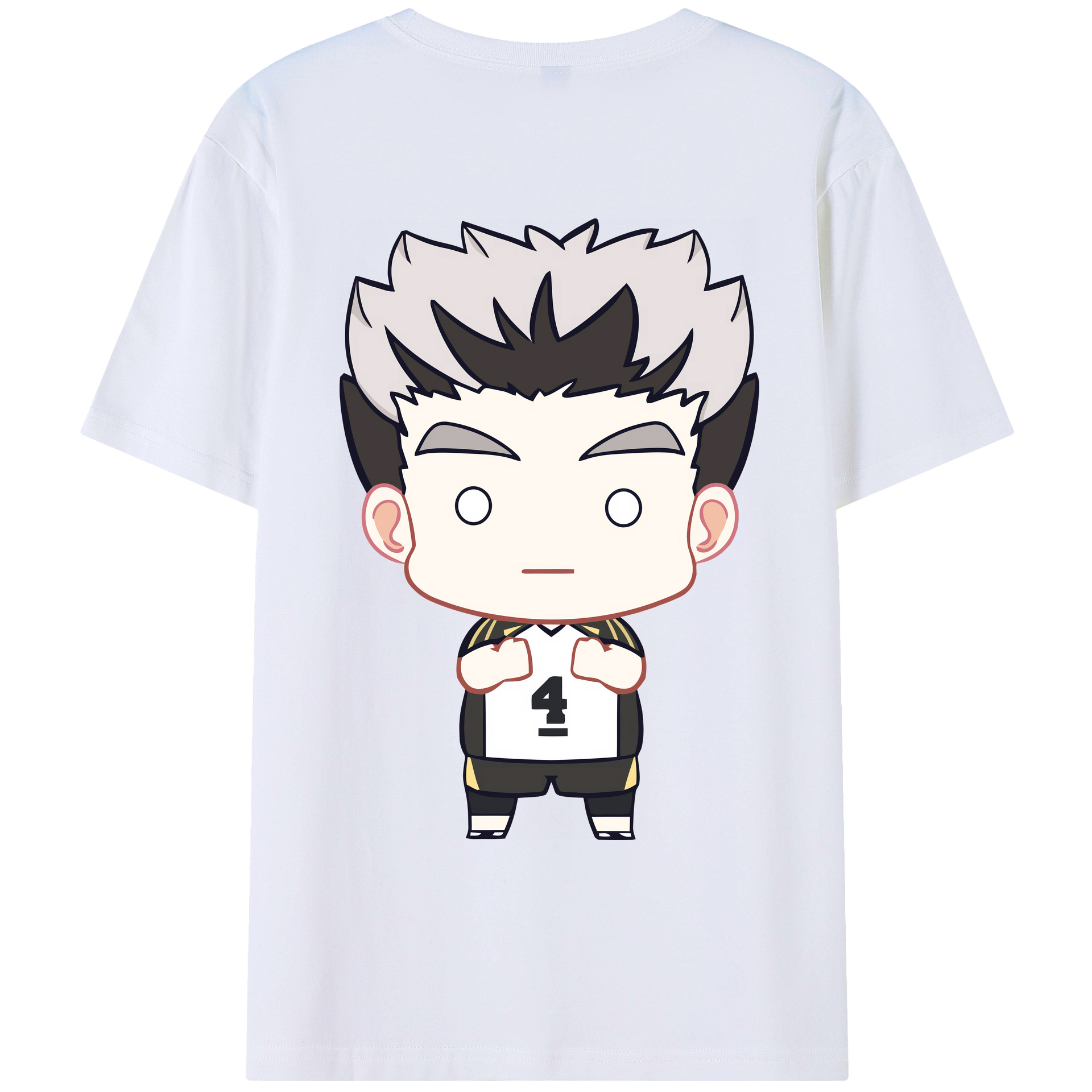 （画像用） ハイキュー!! Haikyu!! 綿100％ メンズ半袖Tシャツ（バックプリント） 通気性
