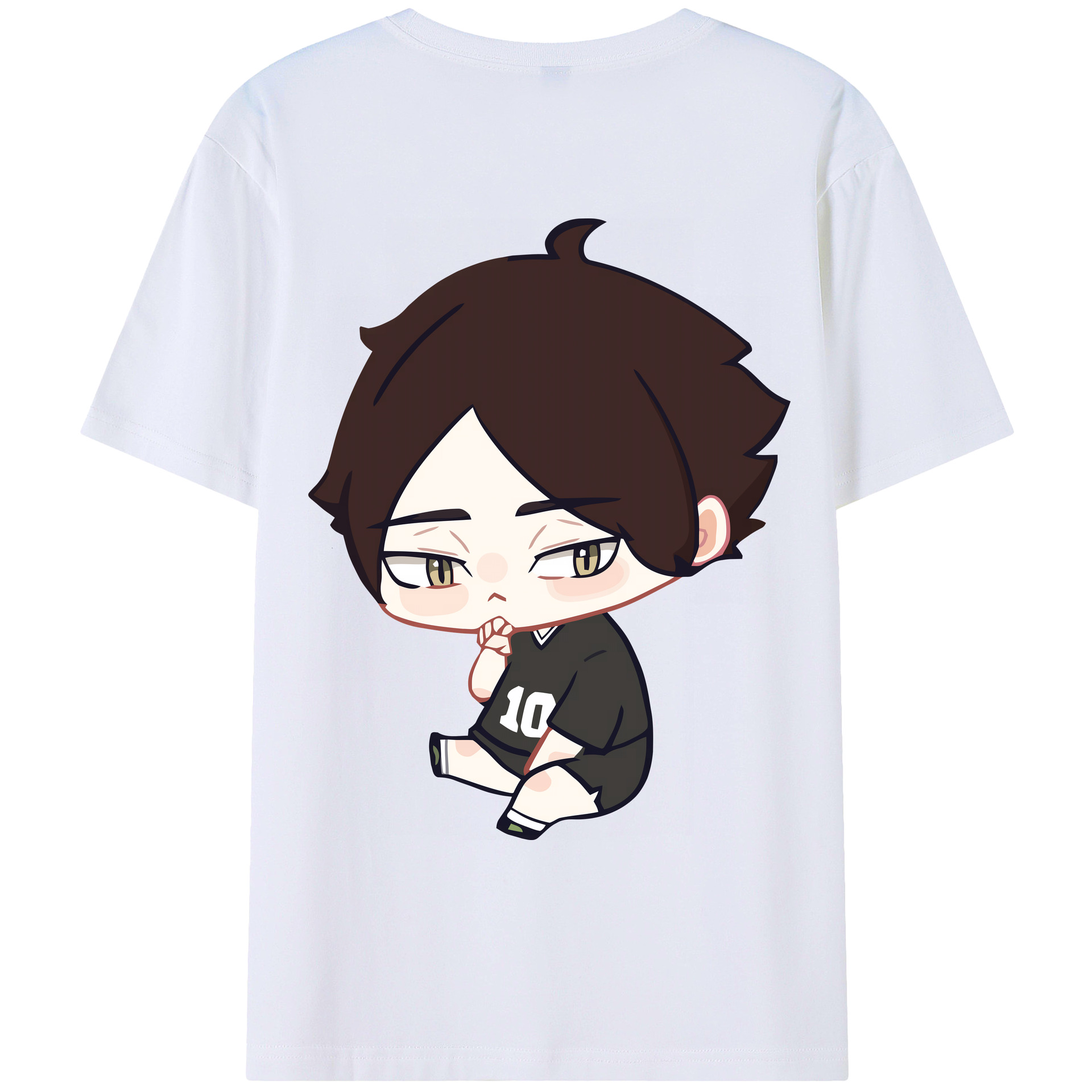 （画像用） ハイキュー!! Haikyu!! 綿100％ メンズ半袖Tシャツ（バックプリント） 通気性