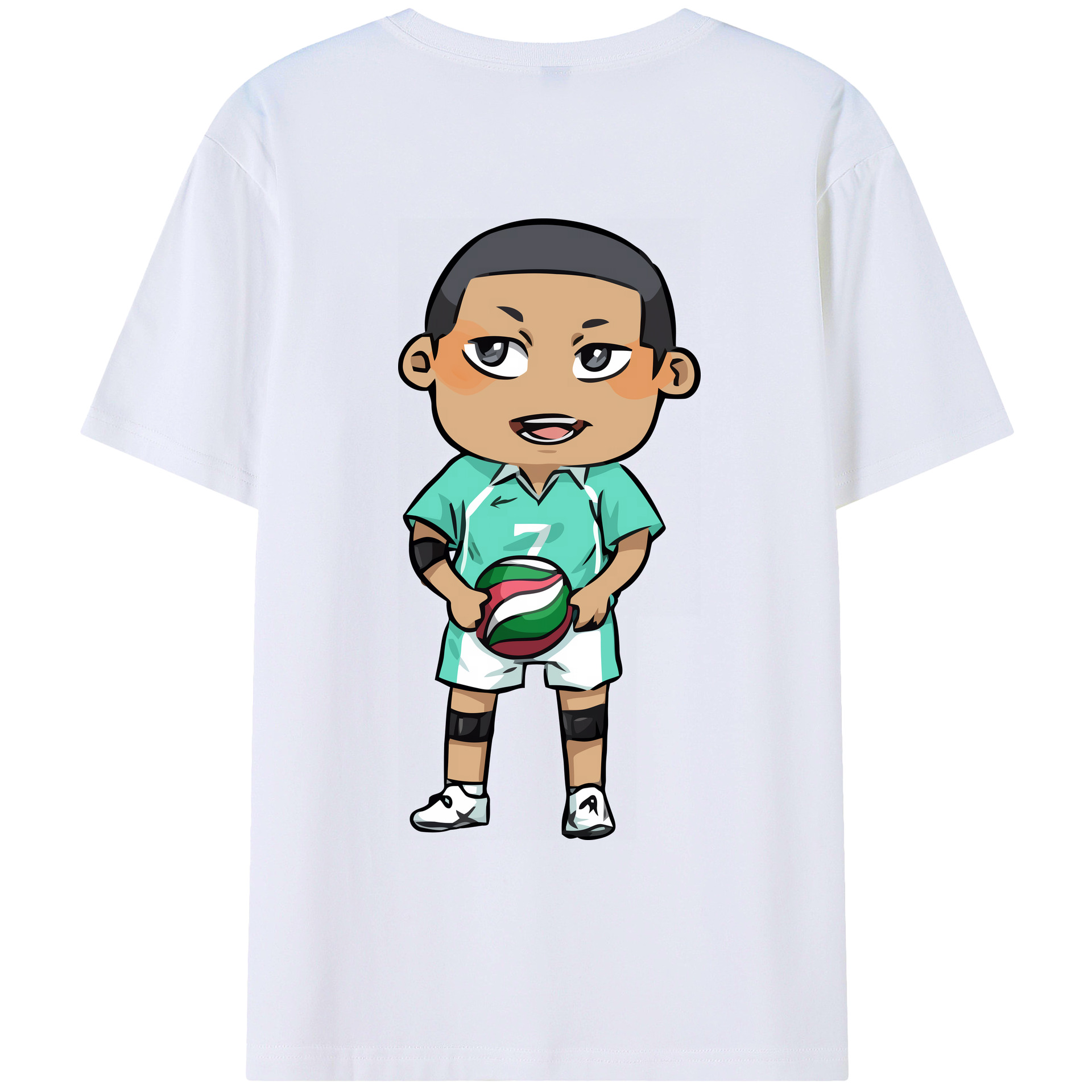（画像用） ハイキュー!! Haikyu!! 綿100％ メンズ半袖Tシャツ（バックプリント） 通気性