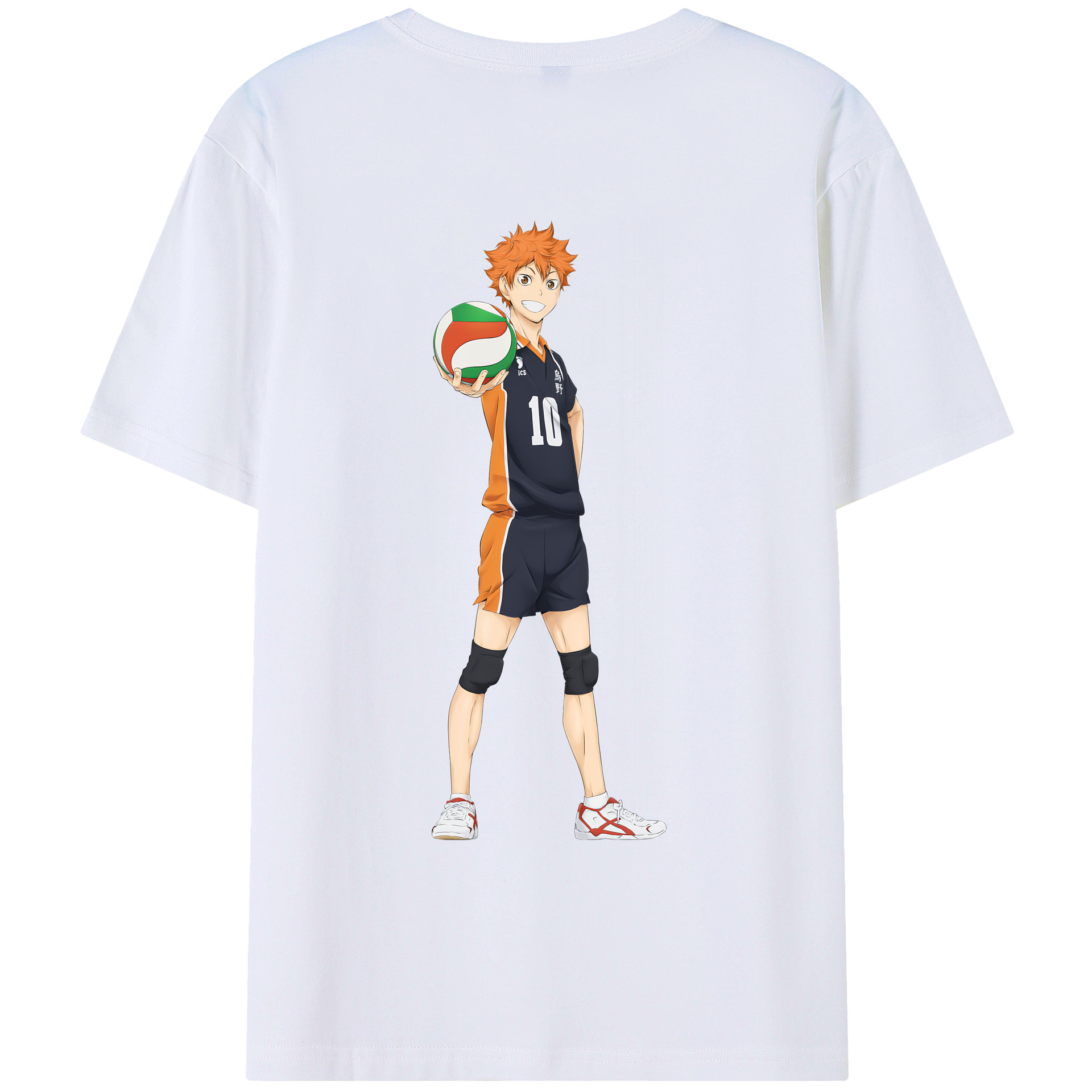 （画像用） ハイキュー!! Haikyu!! 綿100％ メンズ半袖Tシャツ（バックプリント） 通気性